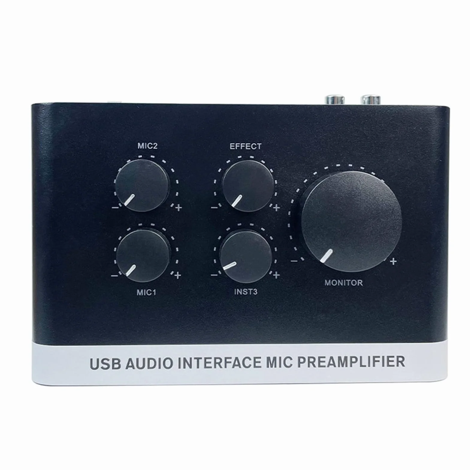 Interfejs Dźwiękowy USB z 48vPower, Profesjonalny Przedwzmacniacz Miksera Dźwiękowego, XLR i 1/4 Cala na PC i Podcasting
