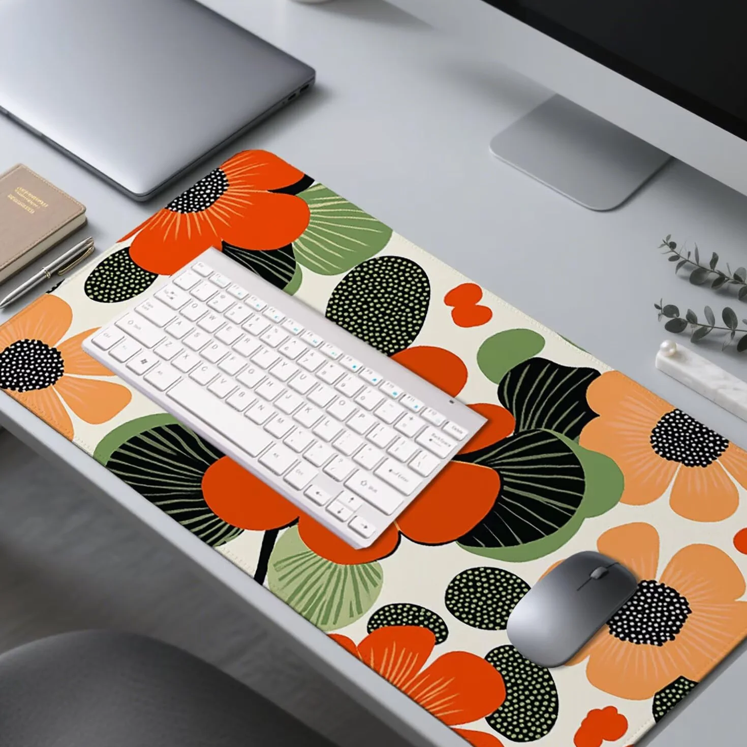 Abstrakcyjna podkładka pod mysz XXL 1400x600x3mm podkładka pod mysz do gier biurko duża podkładka pod mysz gracz kwiat akcesoria biurowe praca laptop klawiatura mysz szyte krawędzie antypoślizgowe w