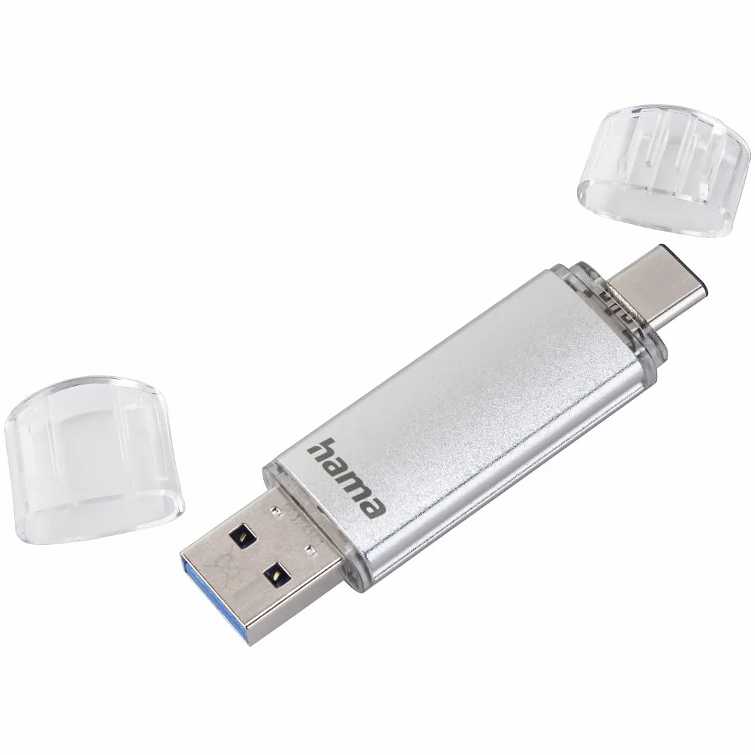 Hama C-Latea Pamięć USB C USB A 64 GB 40 MB/s Pendrive Srebrny