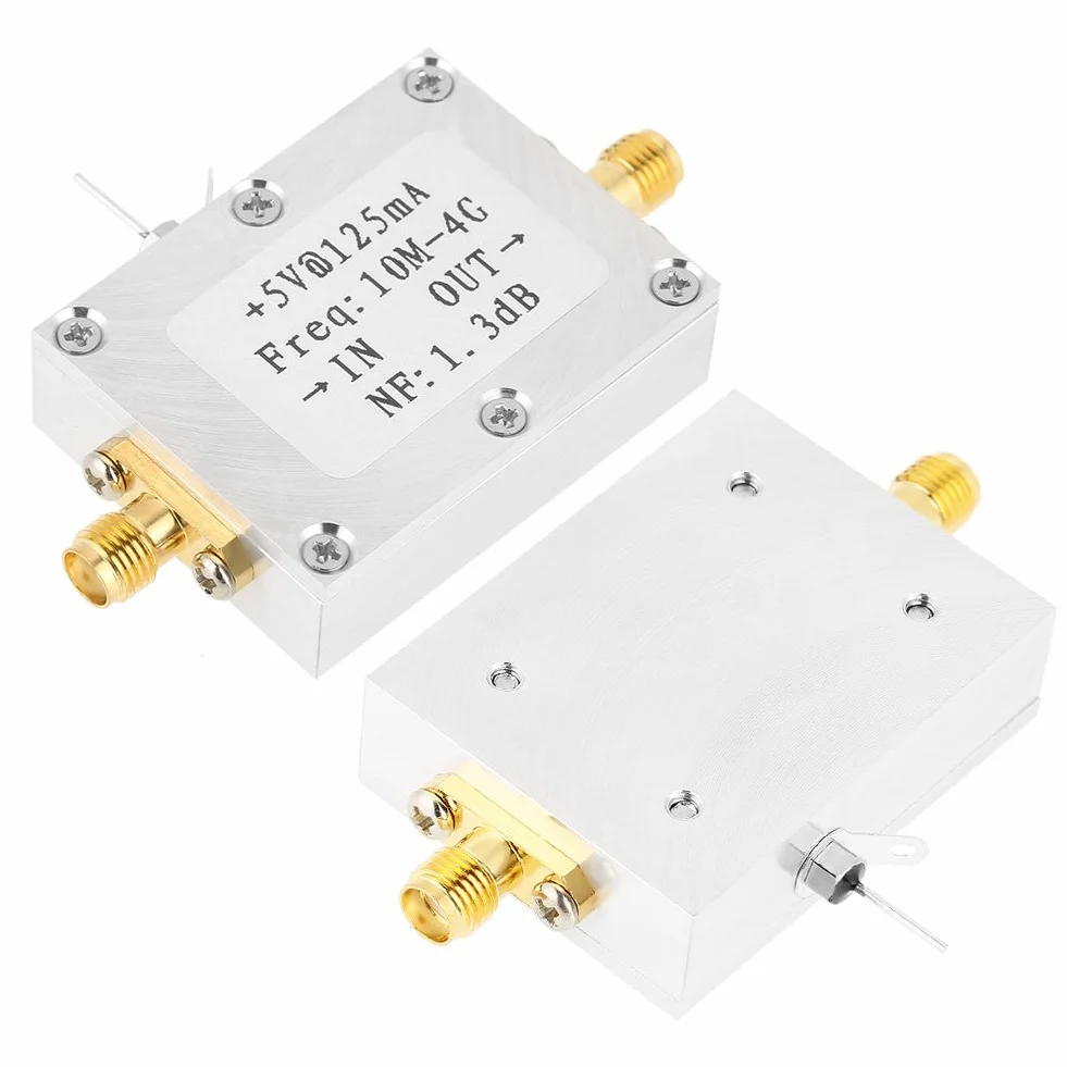 Wzmacniacz niskiego hałasu, 1 szt. wzmacniacz niskiego poziomu hałasu 21 dB Wysoki Gain LNA 0,01-4 GHZ szerokość pasma NF=1,3 dB wzmacniacz RF płyta modułu