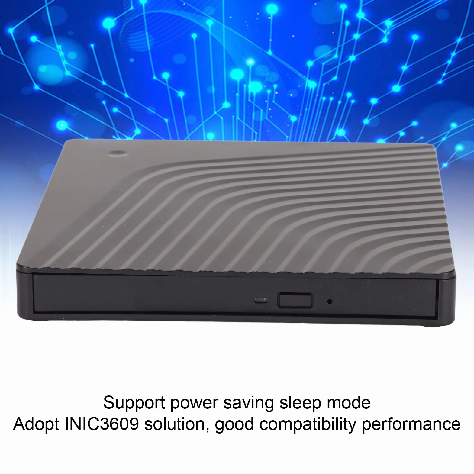 CCYLEZ Zewnętrzna obudowa napędu DVD, 5 Gbit/s, USB 3.0, USB 2.0, laptop, napęd optyczny, obsługuje interfejs 3,0 Gb/s II, do napędu DVD-RW 12,7 mm 9,5 mm