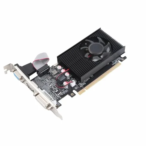 Bewinner Karta graficzna GT710, 2 GB DDR3 64-bitowa karta graficzna, niskoprofilowa karta graficzna komputera, PCI Express 2.0 X16, wyjście HDMI VGA DVI, stacjonarna, karta graficzna do gier dla