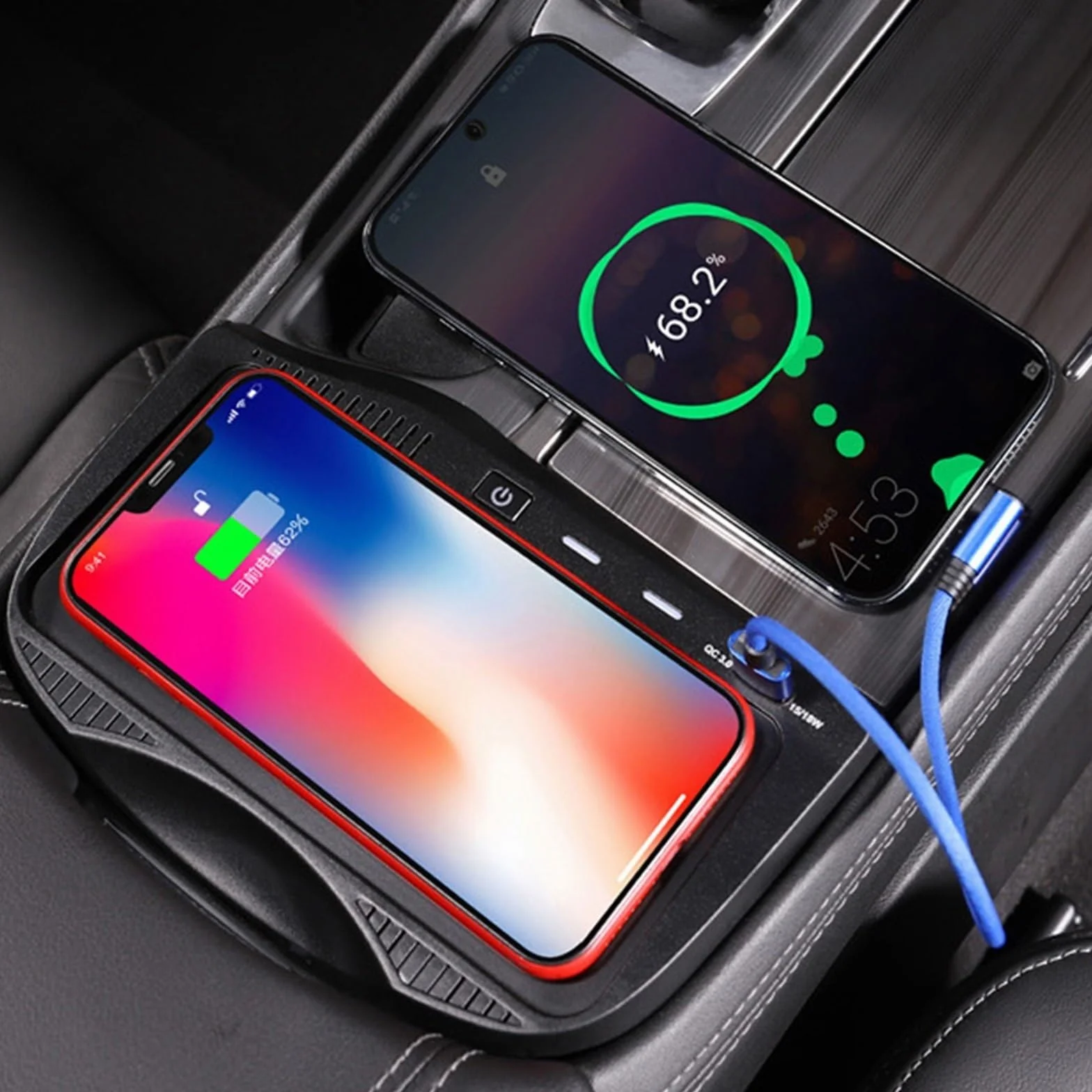 Adapter ładowarki samochodowej USB Samochód, dla Buick, Lacrosse Instalacja zapalniczki Telefon komórkowy Bezprzewodowa szybka ładowarka Port ładowania USB Płyta ładowania samochodu