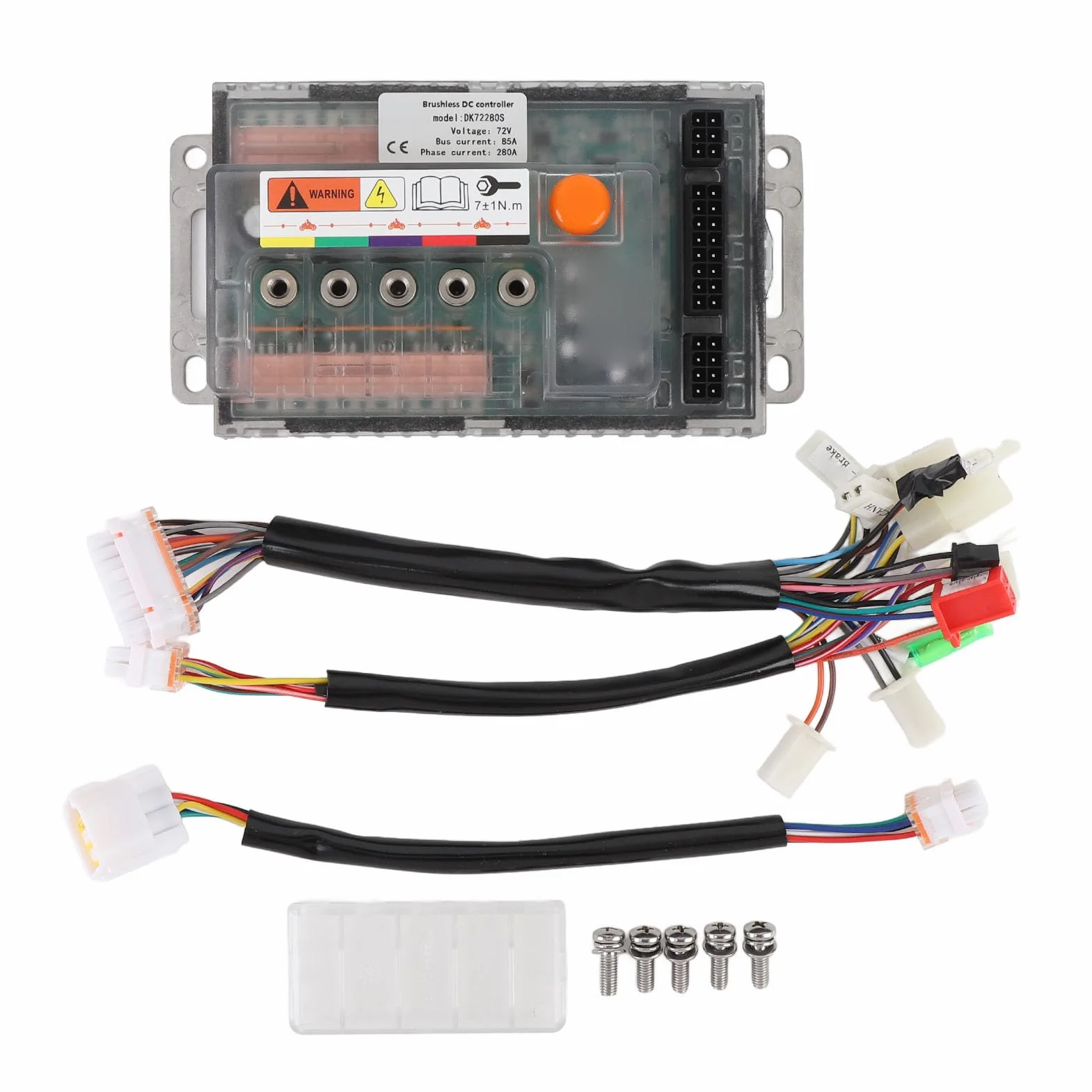 Cryfokt Sterownik Silnika Elektrycznego Motocykla, Bezszczotkowy Regulator Prędkości Silnika Elektrycznego Prądu Stałego DK72280S dla QS ≤3000W