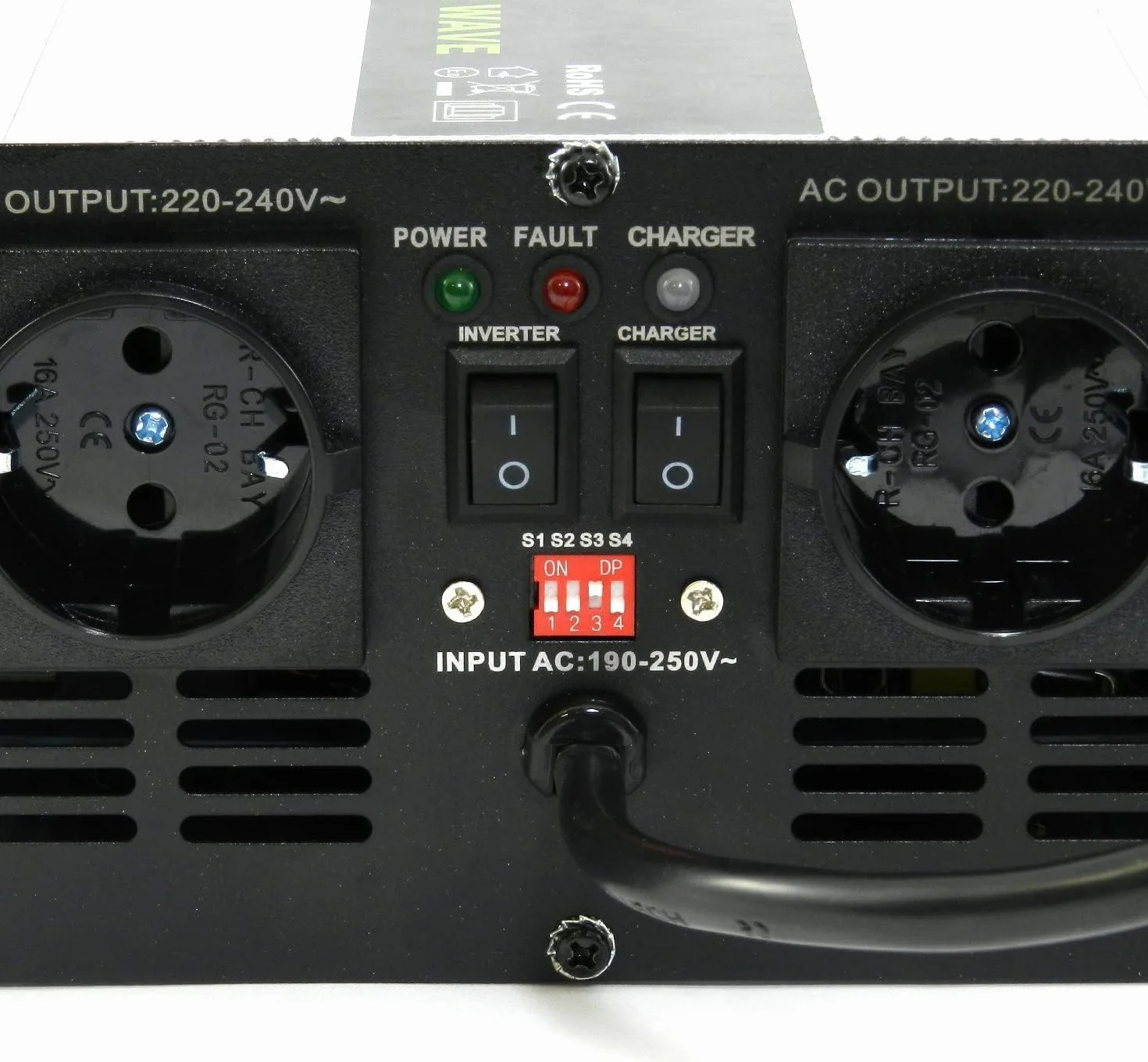 Przetwornica napięcia USV 12 V NPS 1500 W z przełącznikiem DIP czysty sinus UPS Inverter