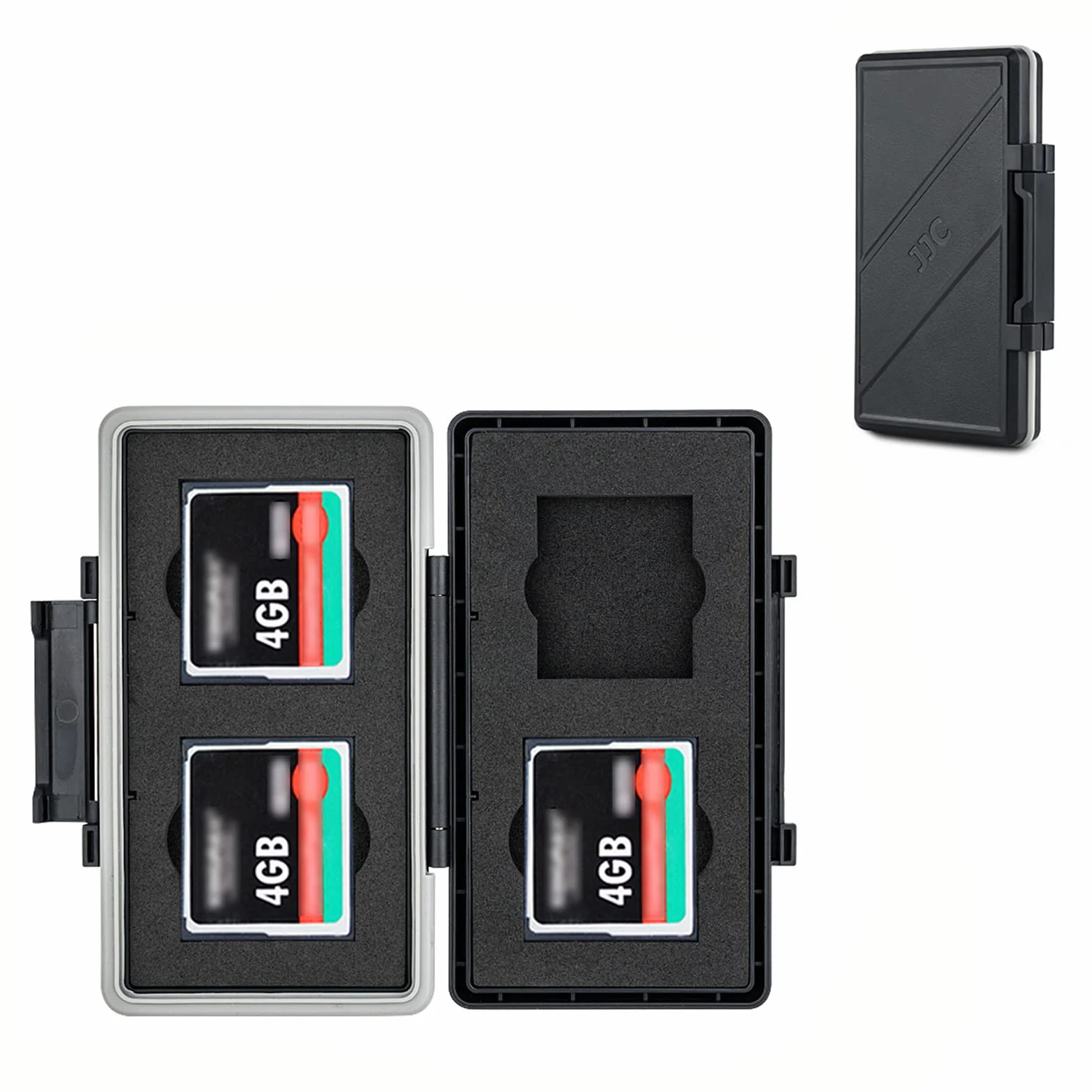 Etui na karty CF, 4 gniazda, wodoodporne, odporne na wstrząsy, kompaktowe etui ochronne na karty pamięci do Canon 400D 350D 50D 40D 30D 7D Mark II 7D 5DS R 5D Mark IV III II 1D Mark II Nikon D810 D800