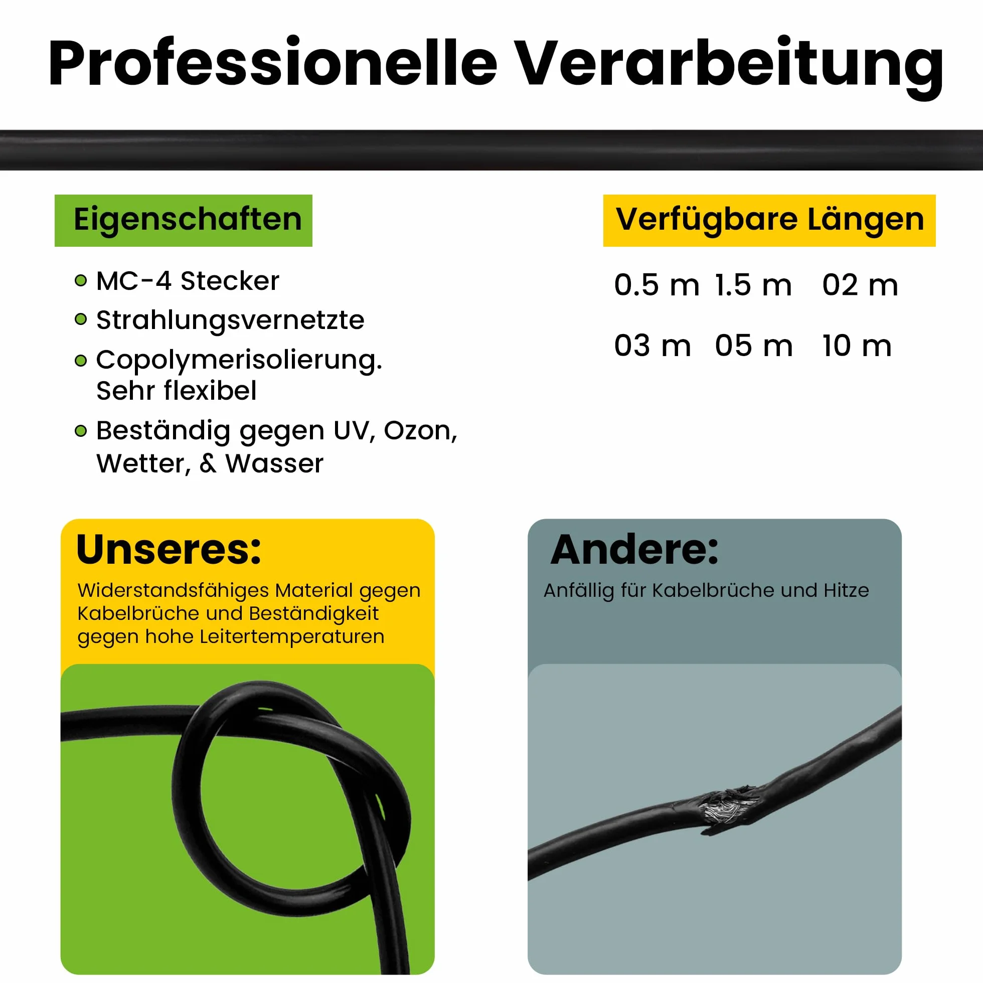 Offgridtec 10 m 6 mm² solarny kabel połączeniowy z wtyczką solarną męski na żeński