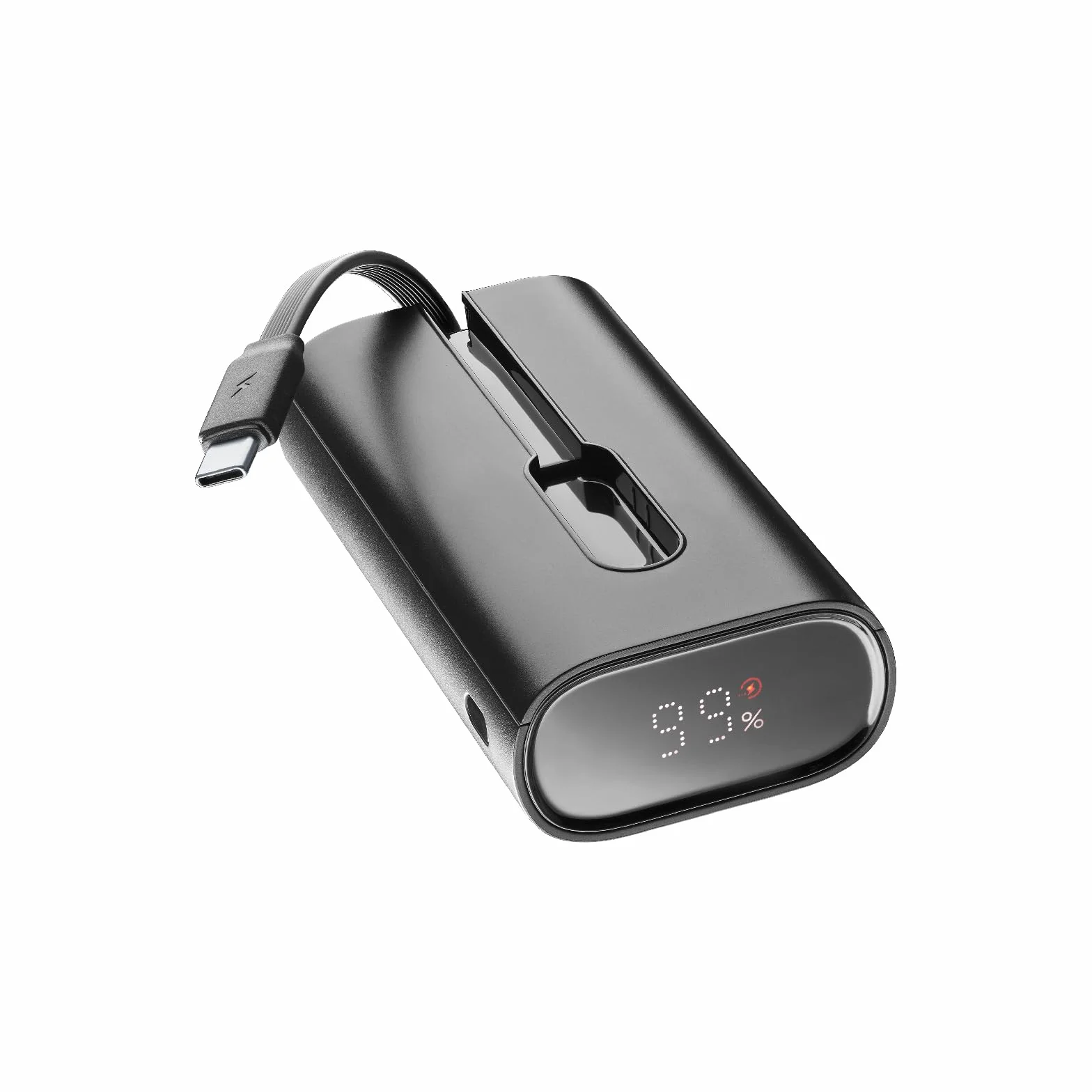 Cellularline Lin-C - Powerbank 10000 mAh - wbudowany kabel USB-C - USB-C port IN/OUT 20 W PD - czarny