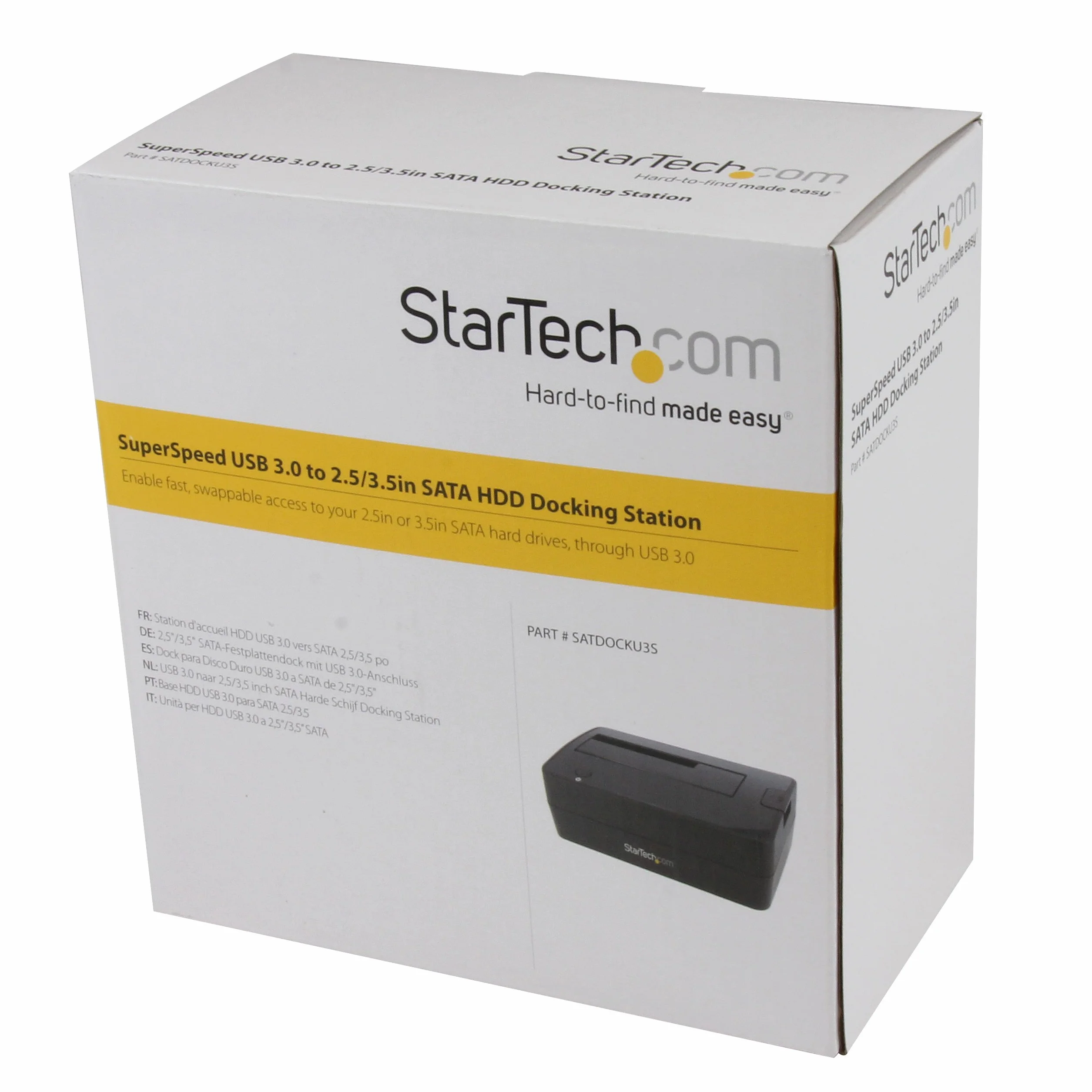 StarTech.com SATA stacja dokująca do dysków twardych na USB 3.0 6,4/8,9 cm (2,5/3,5 cala), stacja dokująca HDD USB 3, Hard Drive Dock 2,5/3,5 cala