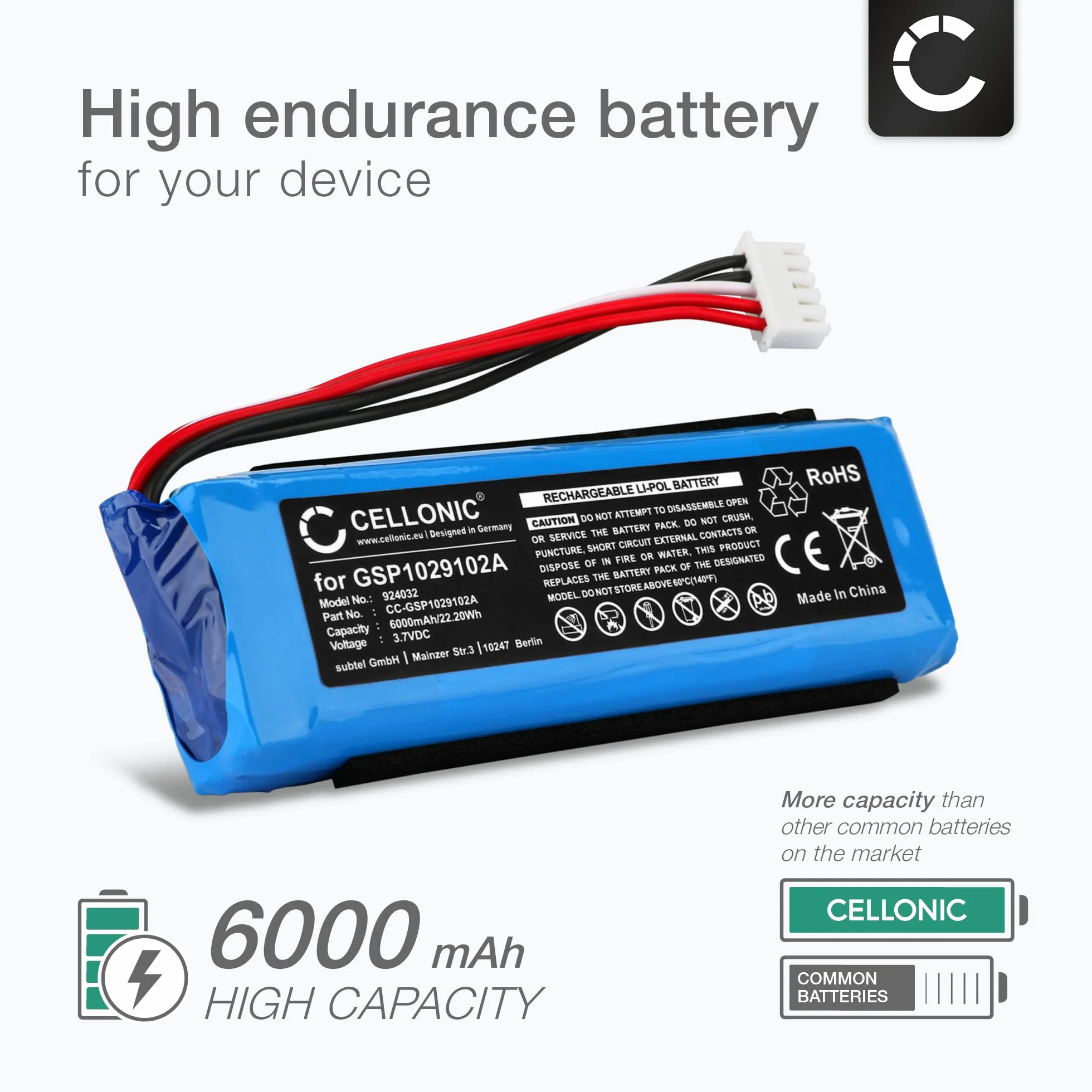 CELLONIC Zamienna bateria 6000mAh do JBL