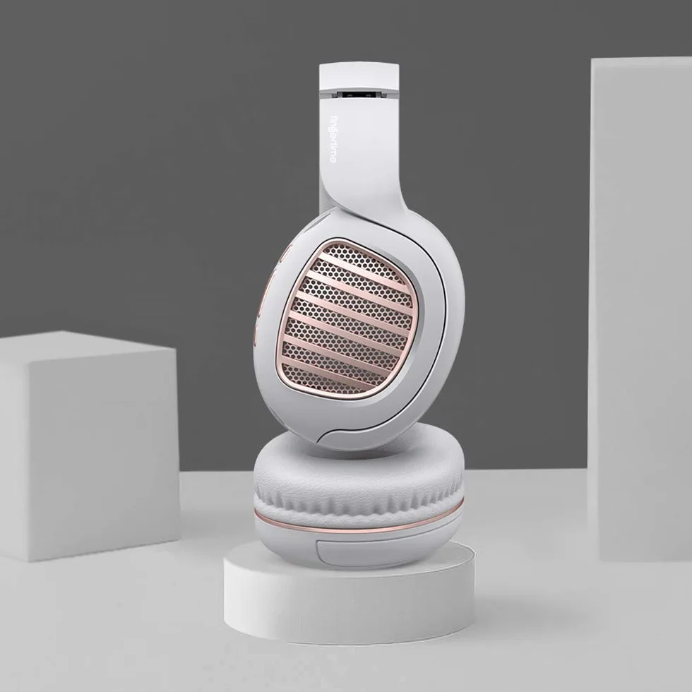 Słuchawki bezprzewodowe ADITAM, System Bluetooth 5.0 Wbudowana bateria litowa 200 Mah ze słuchawkami do szybkiego ładowania z redukcją szumów w uchu, różowy Double the comfort