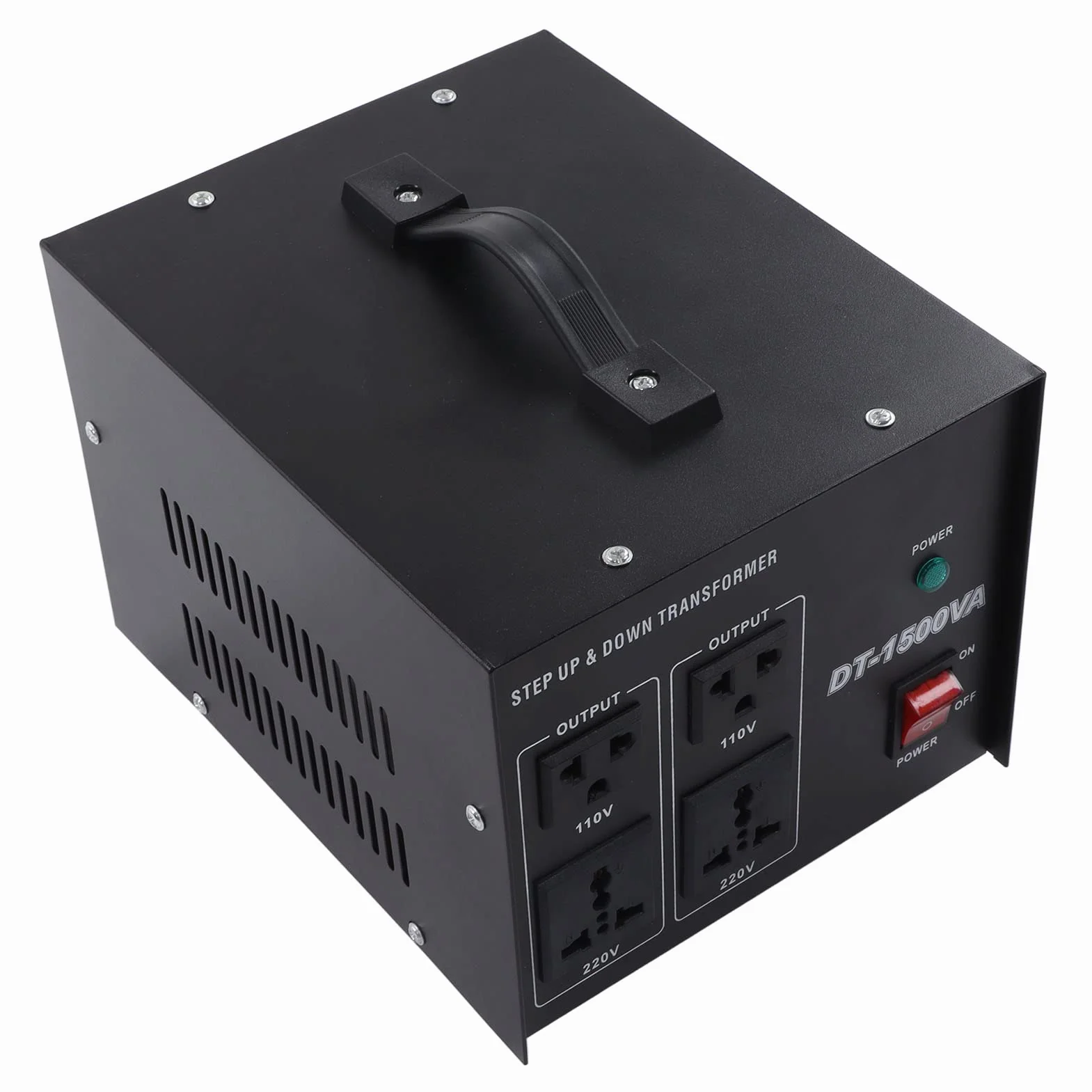Transformator napięciowy o dużej wytrzymałości 1500 W — przetwornica zwiększająca i zmniejszająca moc — jednostka dwukierunkowa 110 V na 220 V i 220 V na 110 V z rdzeniem