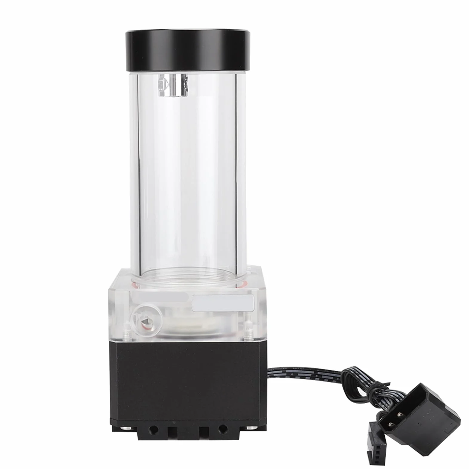 Komputerowa Pompa Wodna Wydajne Odprowadzanie Ciepła Anoda Aluminiowa PMMA POM do Komputera PC Chłodnica Wodna 800L/H Zintegrowana Pompa dla Entuzjastów Gier (BLACK)