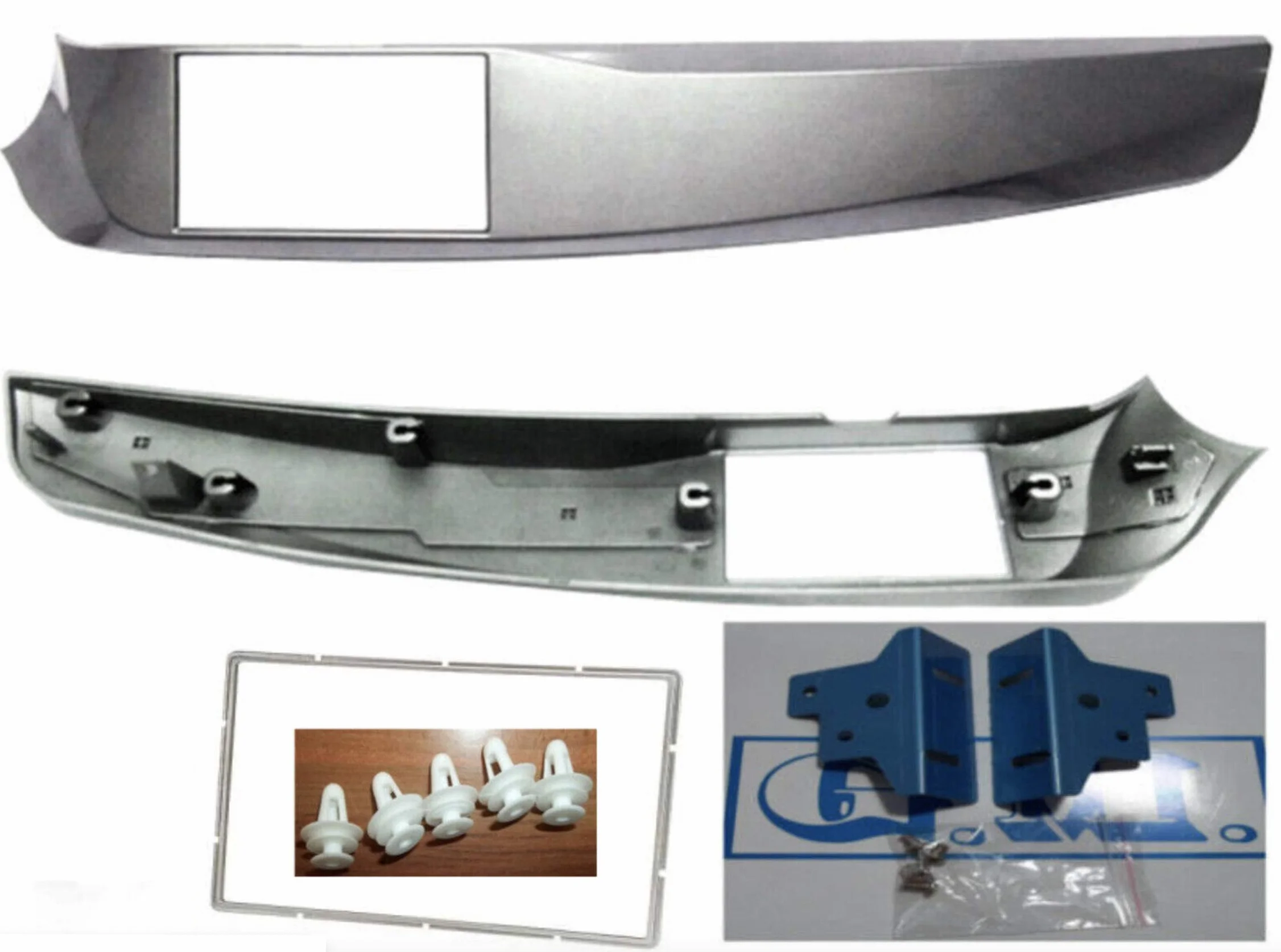 2-DIN ramka radiowa do Alfa Guiletta (typ 940) 5 2010-10 2013 srebrna