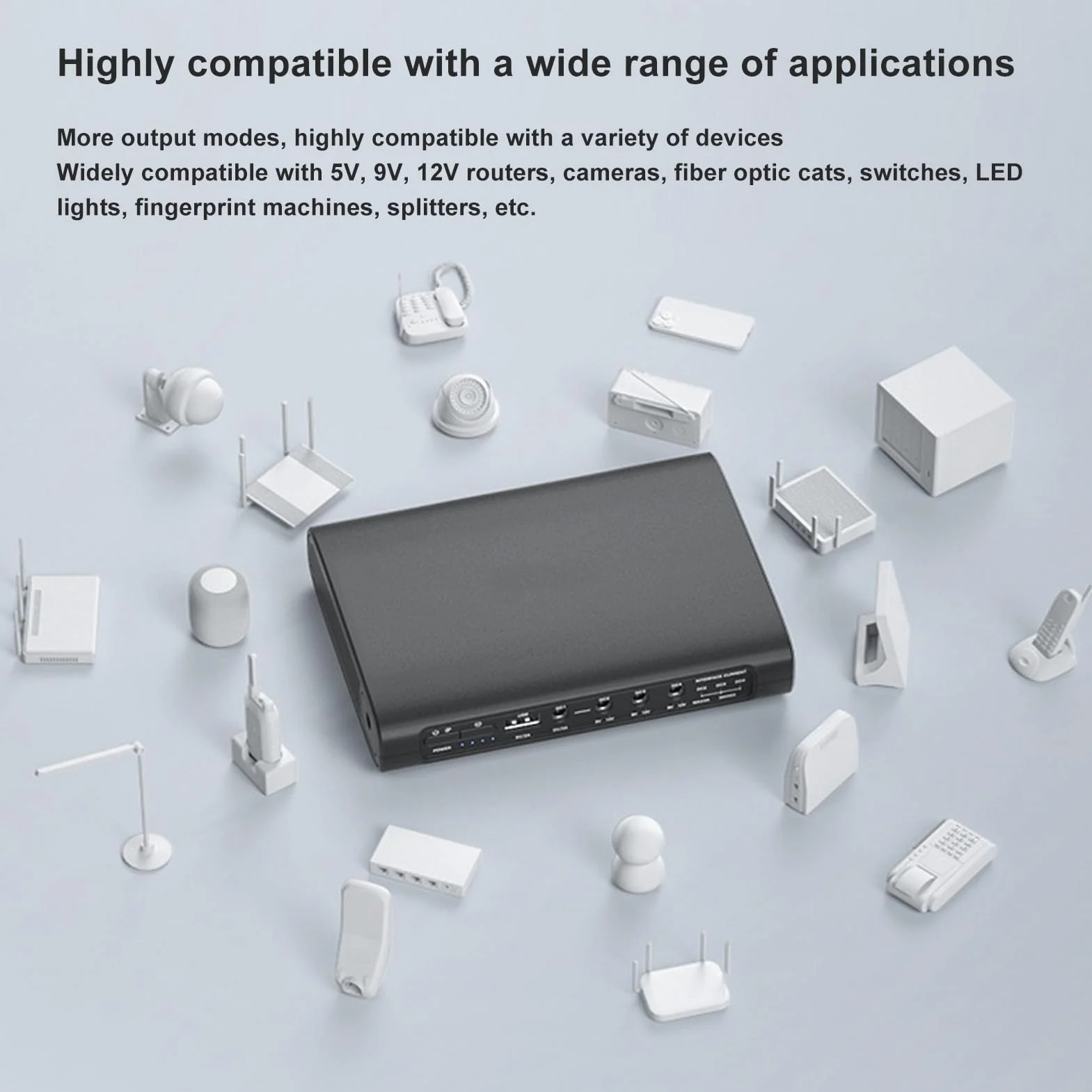 Zasilacz Bezprzerwowy Mini UPS Bateria Zapasowa Bateria Zapasowa i Zabezpieczenie Przeciwprzepięciowe do Routera, Modemu 20000 MAh 5 V 9 V 12 V (Wtyczka UE od 100 do 240 V)