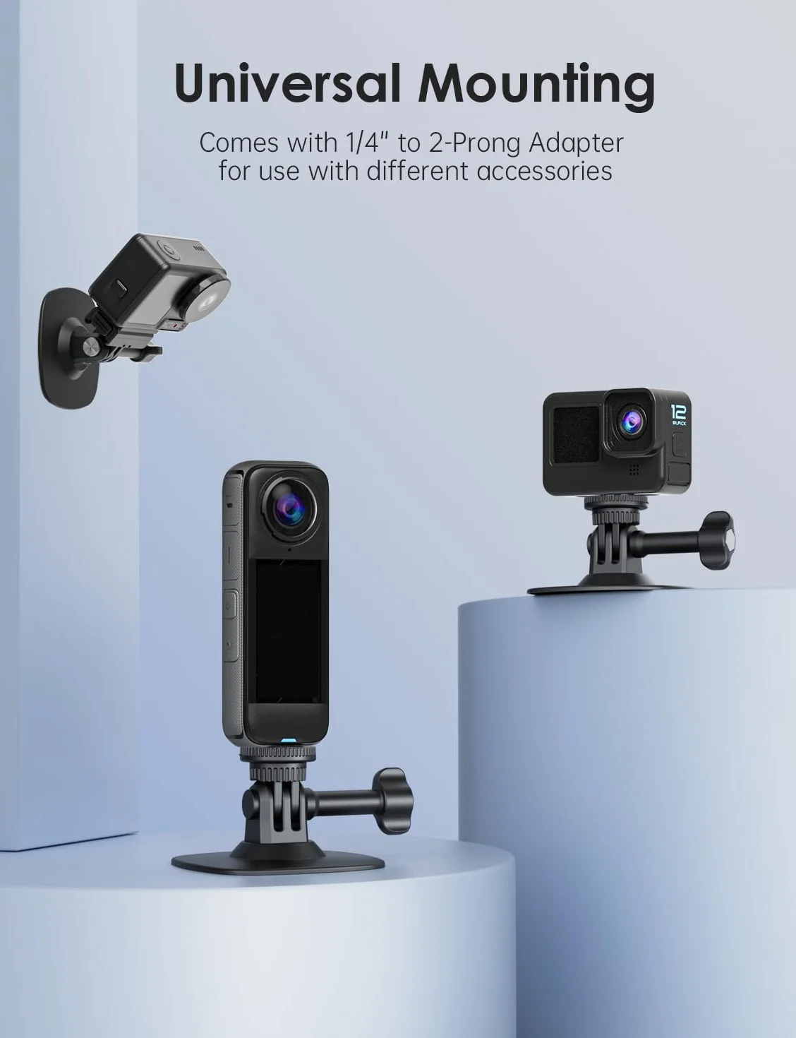 2 elastyczne uchwyty kask samoprzylepn do Insta360X5 do GoPro Hero | 3m mocny uchwyt samoprzylepny, uchwyt motocyklowy dla kamery do Osmo action, zestaw podstawy głowy dla akcesoriów do Insta360