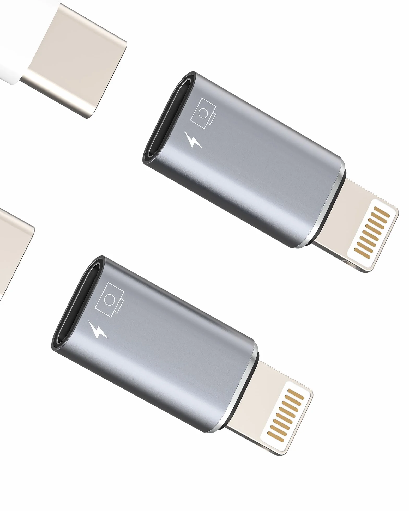 Adapter USB-C żeński do męskiego Lightning OTG zestaw 2 do iPhone'a 14 Pro Apple MFI certyfikowany