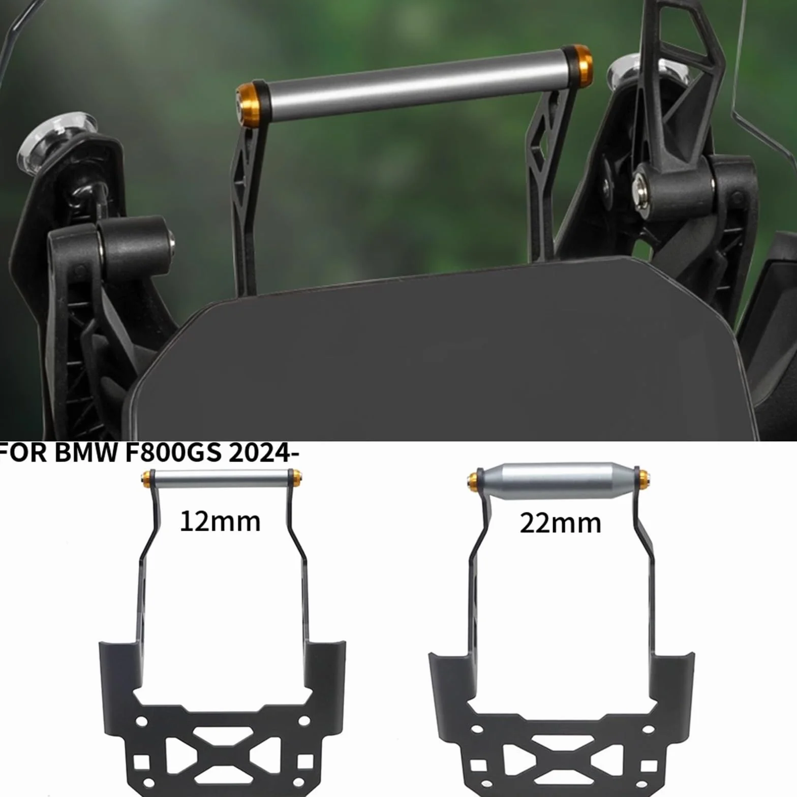 Pasuje do BMW F800GS F800 2024 2025 Akcesoria motocyklowe Uchwyt montażowy nawigacji Uchwyt na telefon Uchwyt nawigacji GPS(22mm)