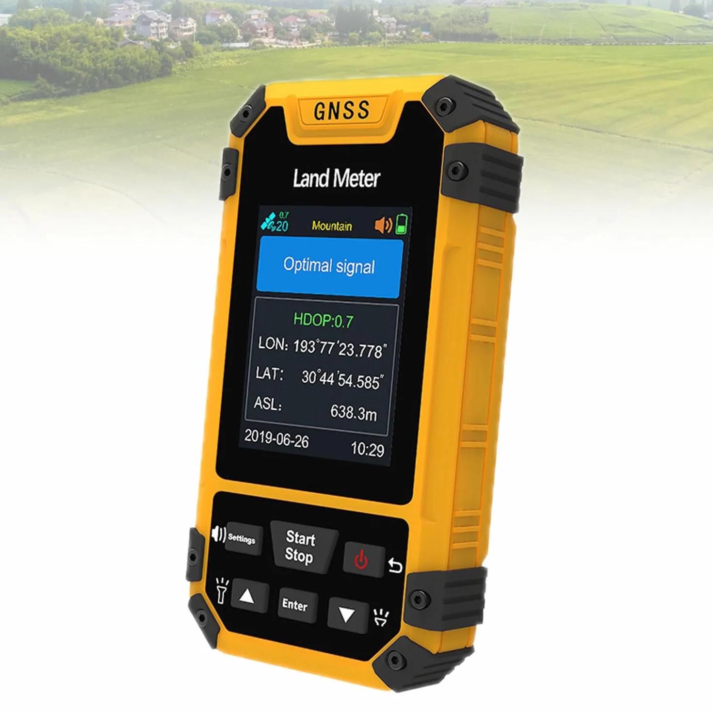 Sprzęt do pomiarów GPS, elektroniczny geodeta o wysokiej dokładności, funkcja eksportu 200 danych, kolorowy ekran LCD, przenośna mini jednostka GPS do gruntów rolnych i jeziora