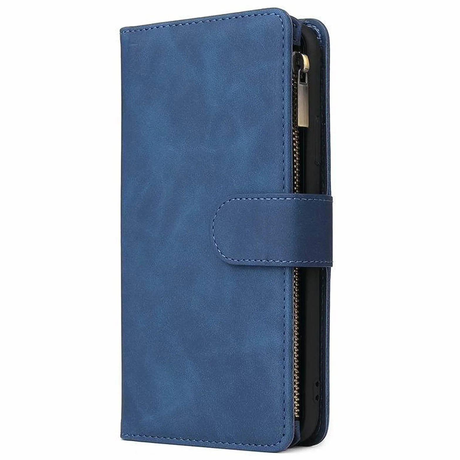 LTL Etui na telefon do iPhone 13 Mini/13/13 Pro/13 Pro Max, wysokiej jakości skórzane etui z klapką z przegródkami na karty etui na telefon magnetyczne zamknięcie, niebieskie, 13 Pro Max 6,7"