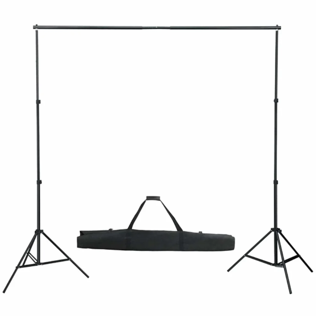 Zestaw do studia fotograficznego z tłem 500 x 300 cm, lampy dzienne 5500 K, statyw z regulacją wysokości do 230 cm, dwa abażury, aluminiowa rama, idealny do portretów, zdjęć produktów i