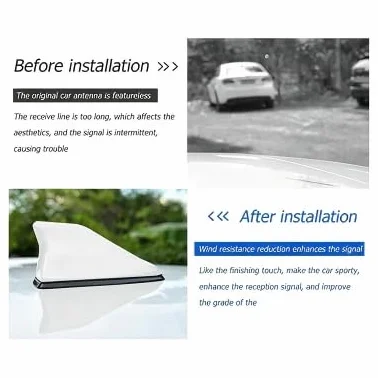 Antena rekina do samochodu, nadaje się do Dacia Duster 2000-2026, do Duster III Full Hybrid 2024-2025, antena dachowa samochodu, wodoszczelna, pyłoszczelna, dekoracja sygnału radiowego (czarna)