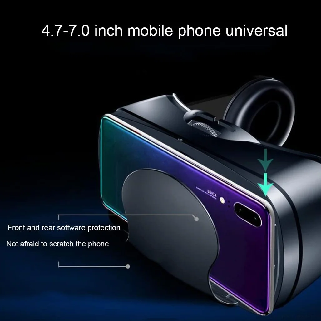 Okulary VR, zestaw słuchawkowy do wirtualnej rzeczywistości, zestawy słuchawkowe VR obsługują system Android i iOS, połączenie Bluetooth do iPhone'a 13 Pro Max/13 Pro/13/12/11, do Samsung