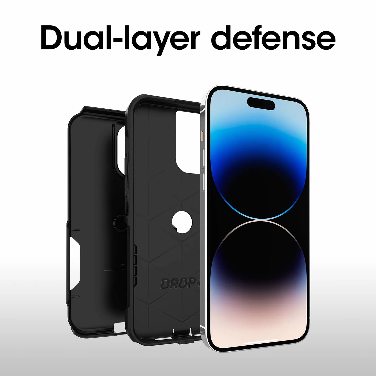 OtterBox Commuter Etui do iPhone 14 Pro Max, Wstrząsoodporne, Potrójnie Przetestowane Według Standardów Wojskowych, Ochrona Antybakteryjna, Czarne, Bez Opakowania Detalicznego