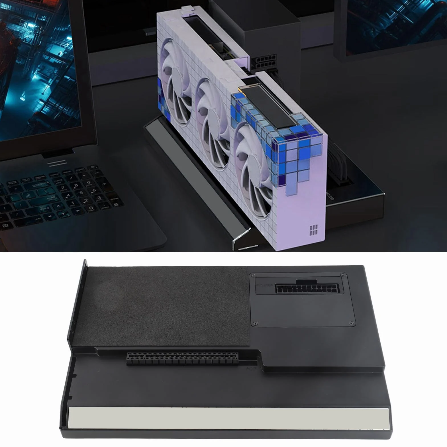 Alomejor Stacja Dokująca Zewnętrznej Obudowy GPU ze Stopu Aluminium Szybki Transfer Danych do Konsol do Gier - do NUC, Laptopów