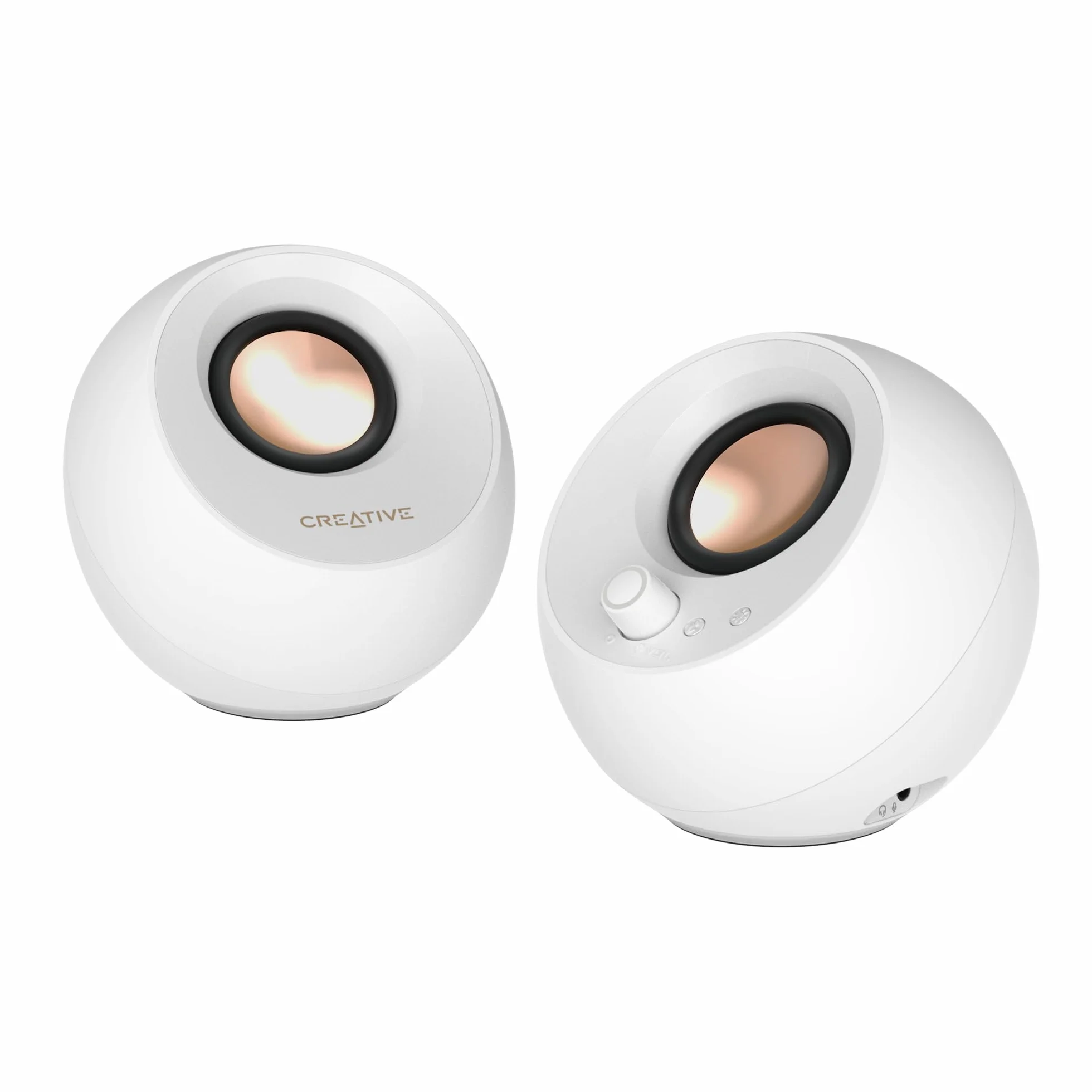 CREATIVE Pebble Pro (biały) głośniki komputerowe 2.0 USB-C z podświetleniem RGB