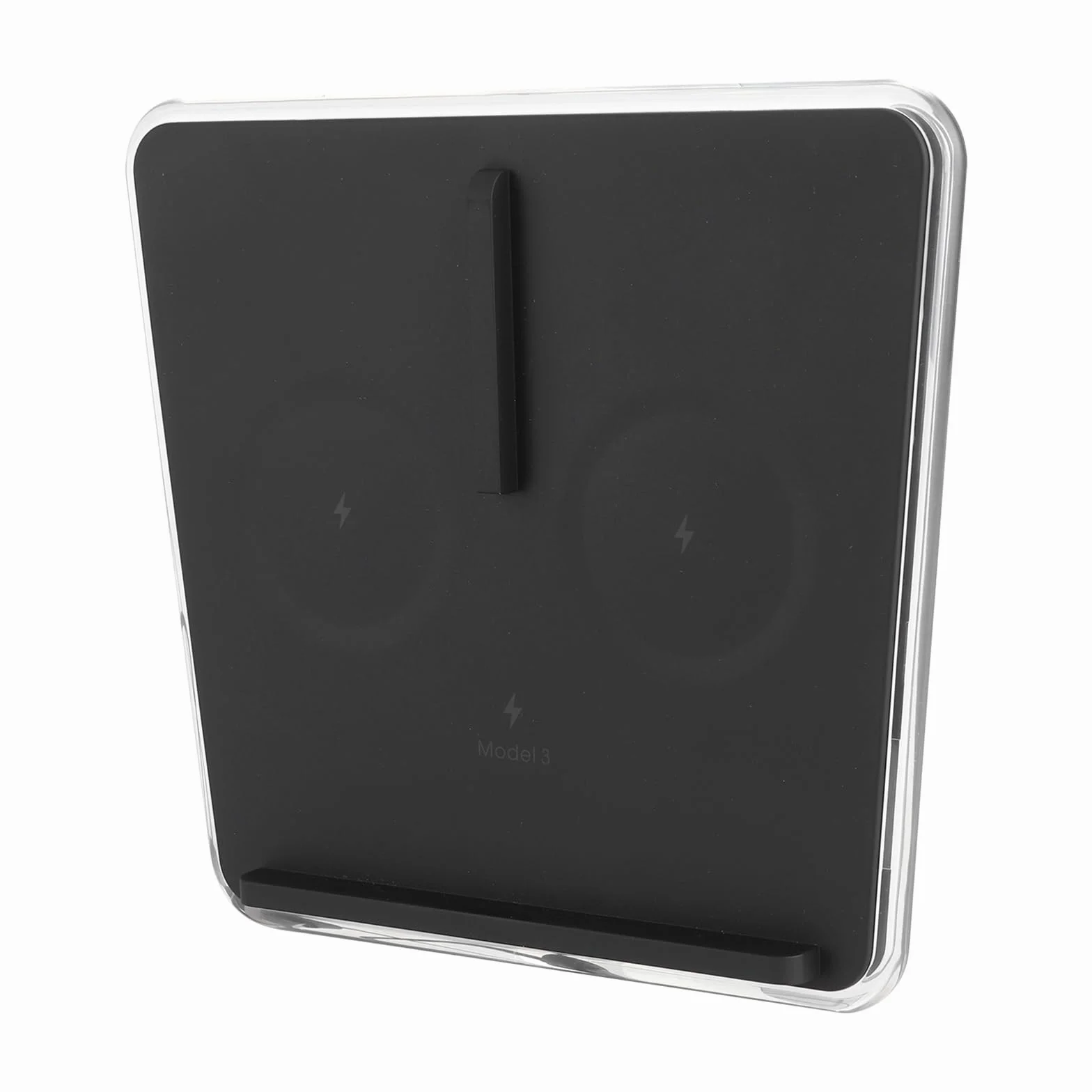 Adapter ładowarki samochodowej USB Ładowarka samochodowa bezprzewodowa 10 W, do Tesli, Modelu 3 Pad Dual Phone Charger z oświetleniem otoczenia