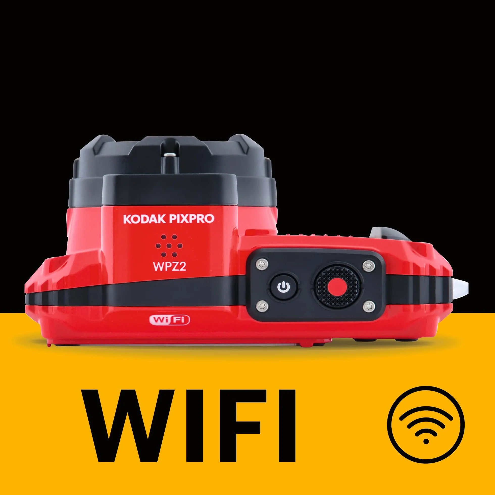 KODAK Pixpro Pack WPZ2 + 1 karta SD Kodak - Kompaktowy 16 m pikseli, wodoodporny do 15 m, odporny na wstrząsy, wideo 720p, ekran LCD 2,7 - bateria litowo-jonowa - czerwony