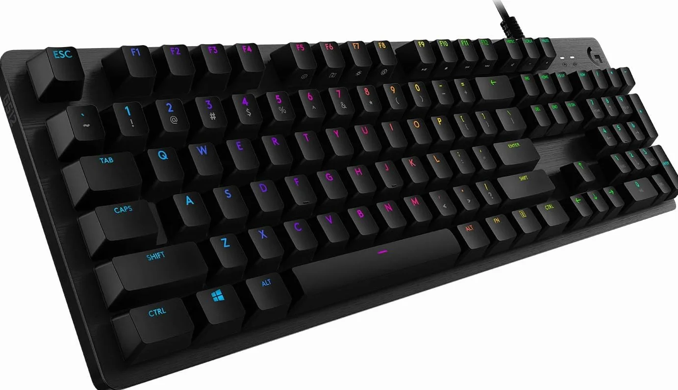 Logitech G512 Carbon Lightsync Rgb Mechanical Gaming Keyboard With Gx Brown Switches, Mechaniczna Klawiatura Do Gier Rgb, Tactile Przełączniki,Pc/Mac - Czarny,920-009352
