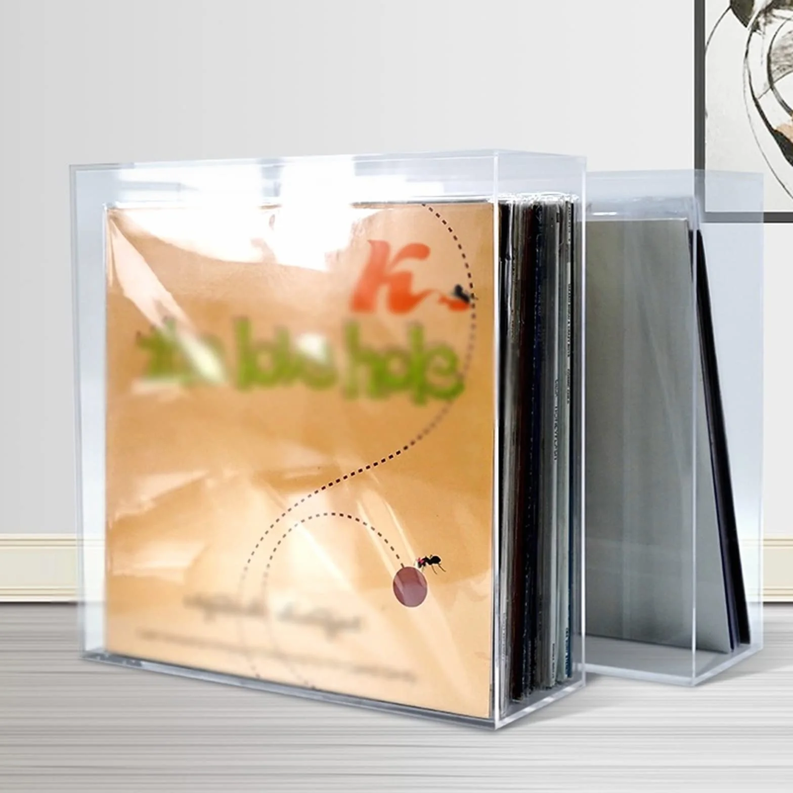Przechowywanie płyt CD Stojak do przechowywania płyt winylowych, przezroczyste pudełko LP Akrylowy uchwyt Domowy pojemnik Pojemniki układania w stosy Nagrywać