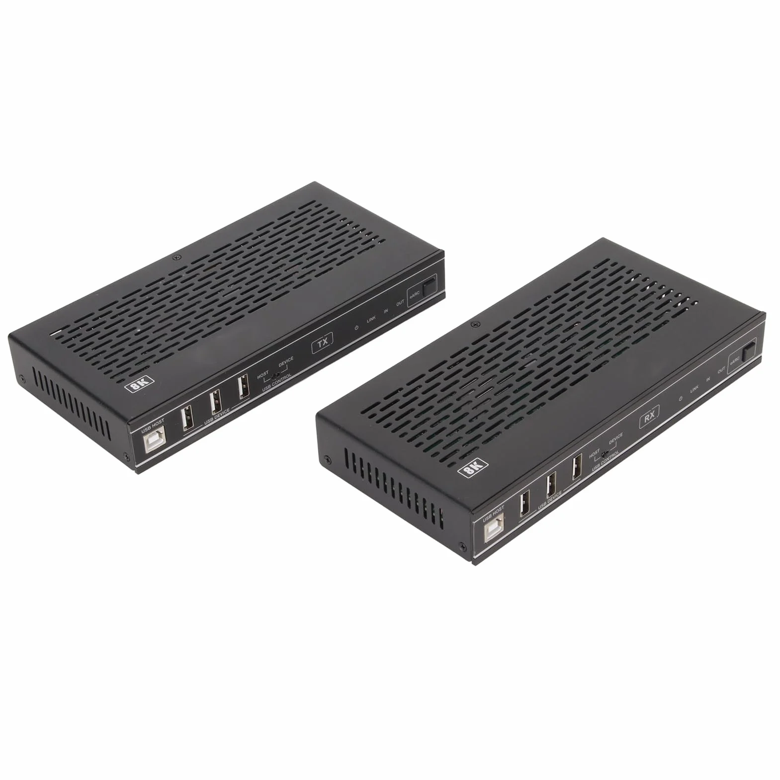 dla HDBaseT HDMI Extender, HDP-EHC100U 8K HDMI USB over dla HDBaseT Audio Video Extender Adapter, Obsługuje HDMI 2.1, HDCP 2.3, dla HDBaseT 3.0 i Dwukierunkowy POC (Wtyczka UE)
