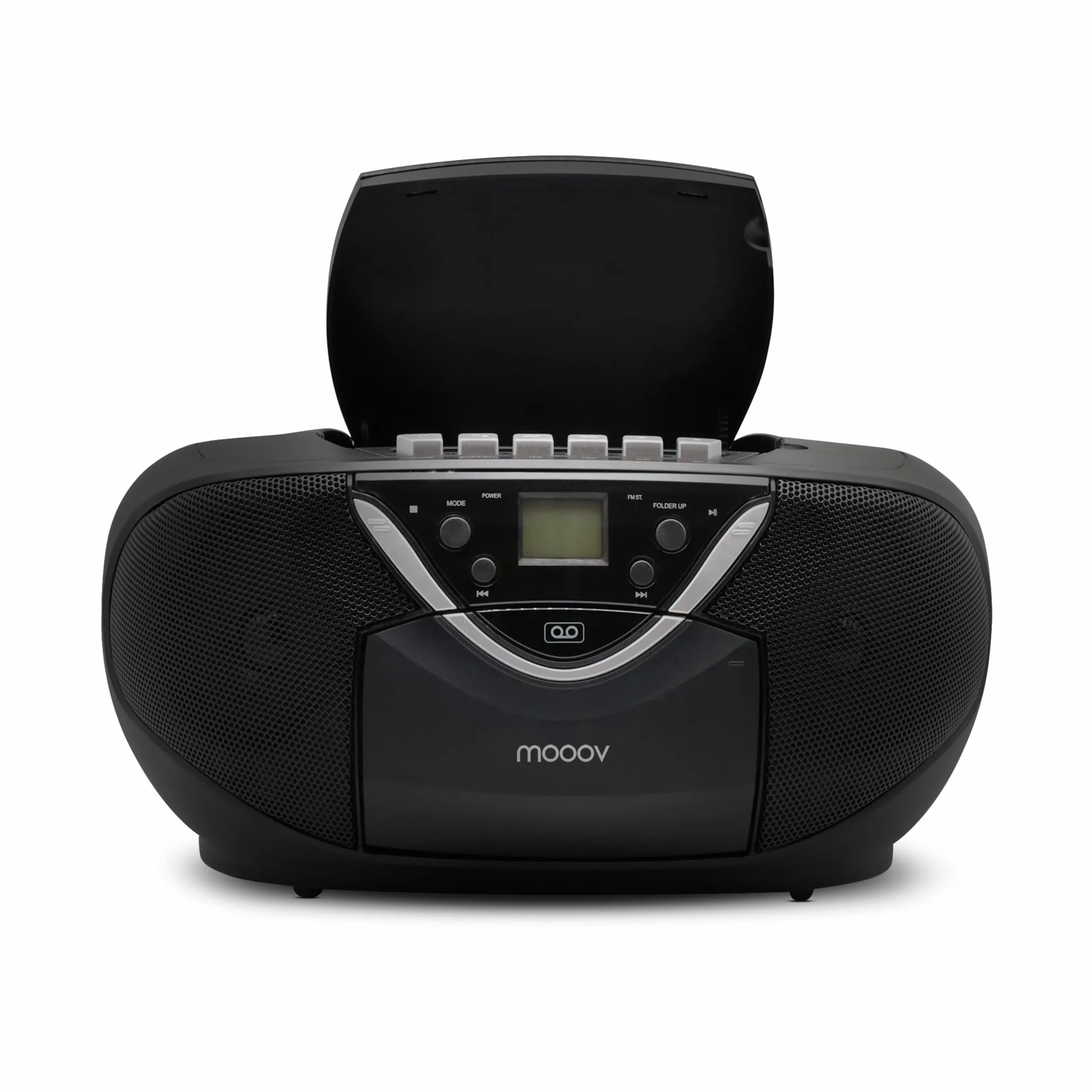 Metronic 477131 przenośny odtwarzacz CD/magnetofon do radia Boombox, czarny