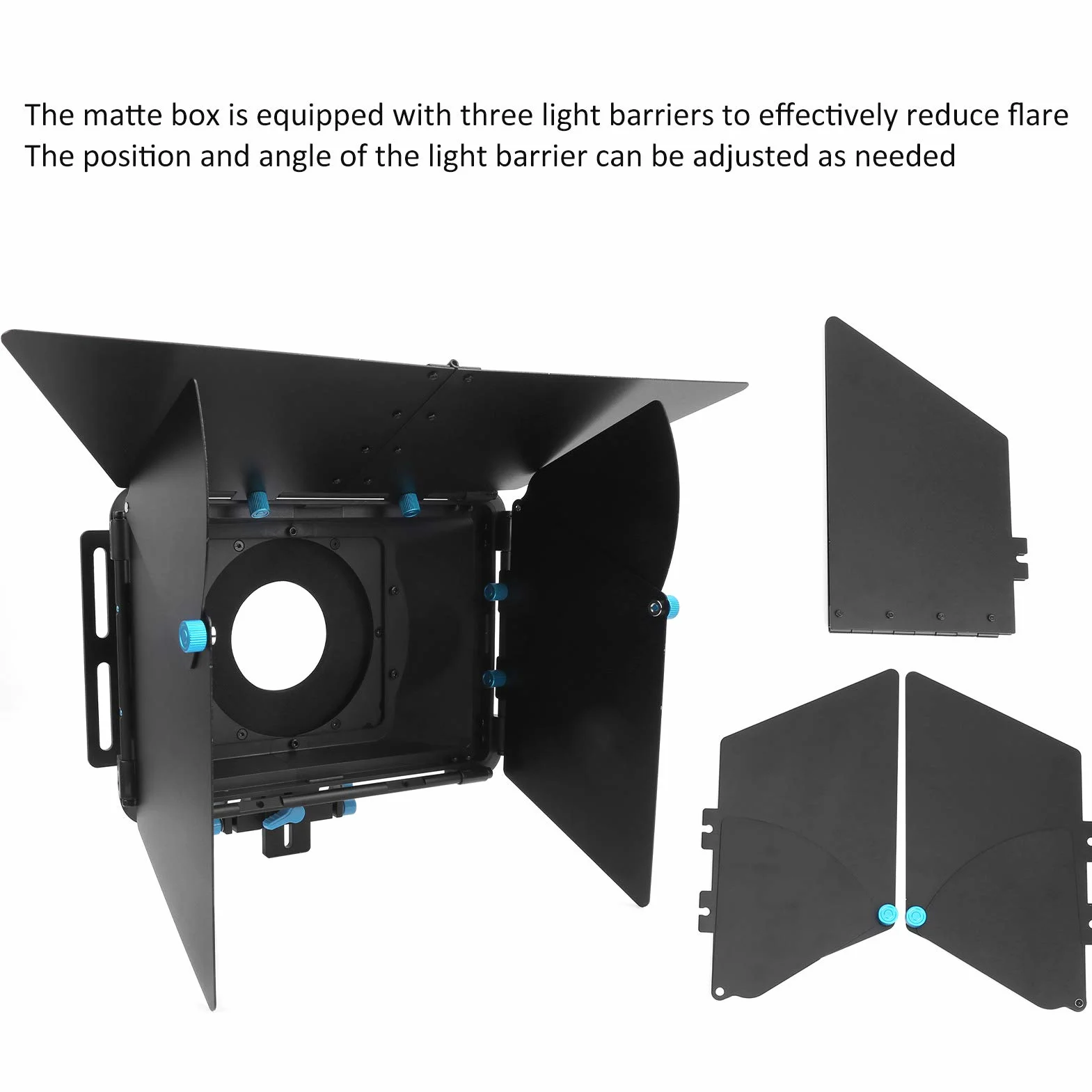 FOTGA DP3000 M1 Matte Box Profesjonalne Akcesoria Fotograficzne Regulowana Osłona Przeciwsłoneczna do Fotografowania Aparatem ze stopową konstrukcją