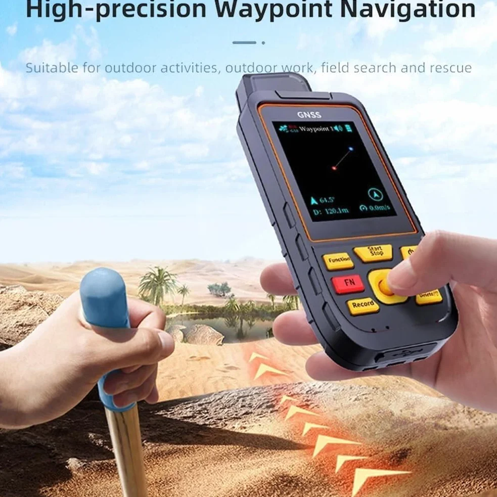 Ręczny lokalizator GPS, miernik lądowy GPS o wysokiej dokładności, z kolorowym ekranem 9 cm, pomiar w czasie rzeczywistym, IP6, pyłoszczelny, do eksploracji w terenie, żołnierzy Gauss, wędkarstwa