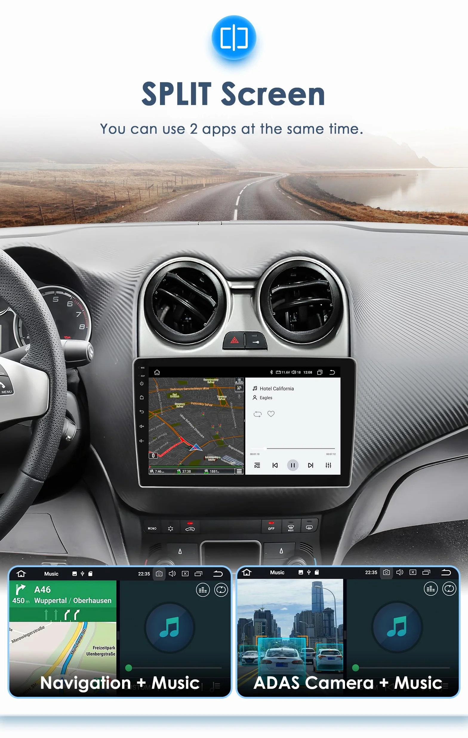 Ossuret Radio samochodowe do Alfa Romeo MiTo 955 (2008-2016), 9 cali Android 13 Ekran dotykowy 2+32 GB GPS nawigacja z Carplay Android Auto WiFi Bluetooth sterowanie kierownicą