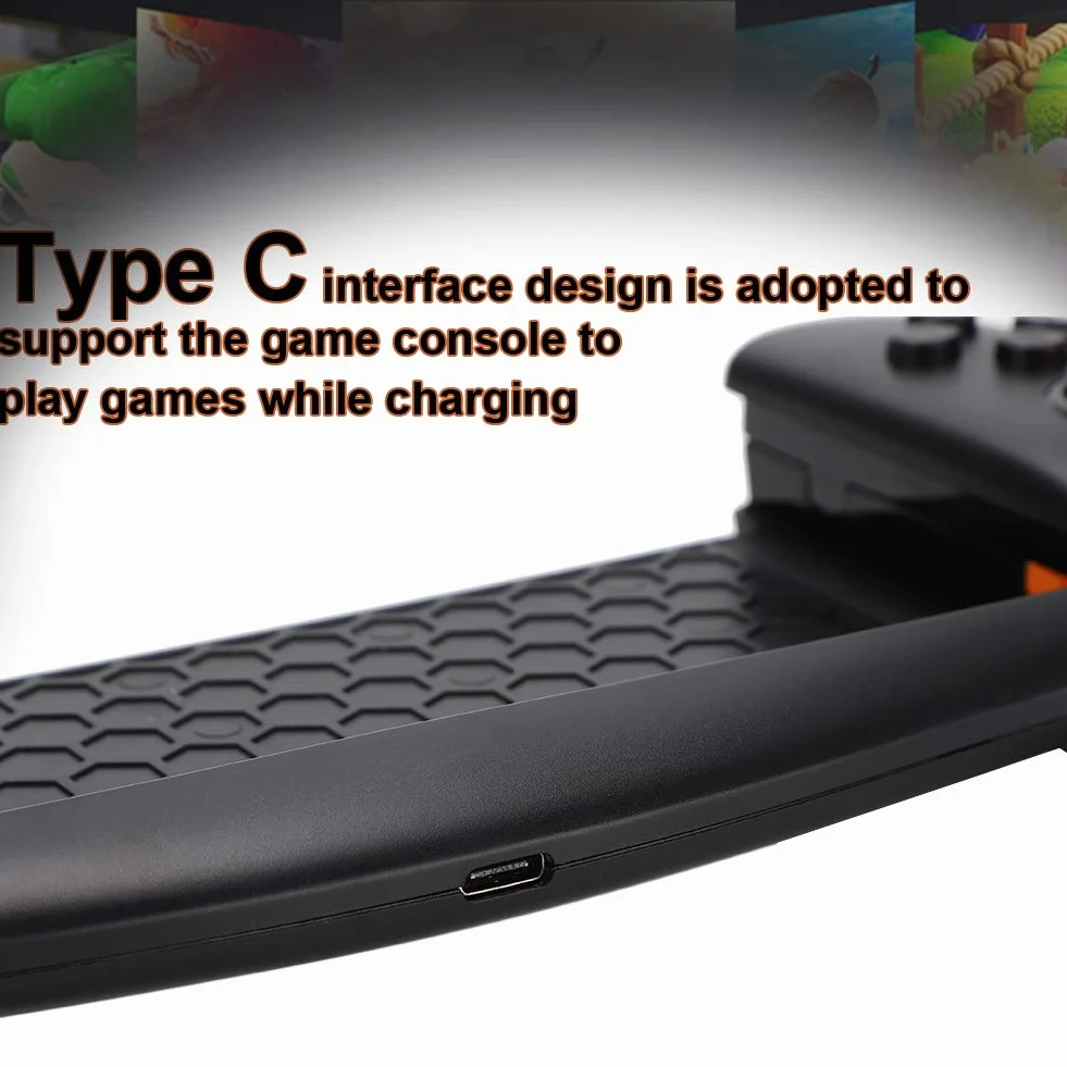 Kontroler do gier Mobilny uchwyt do wyzwalania gier, uchwyt do gier typu plug and play Joystick do konsoli do gier Switch, czarny Double the comfort