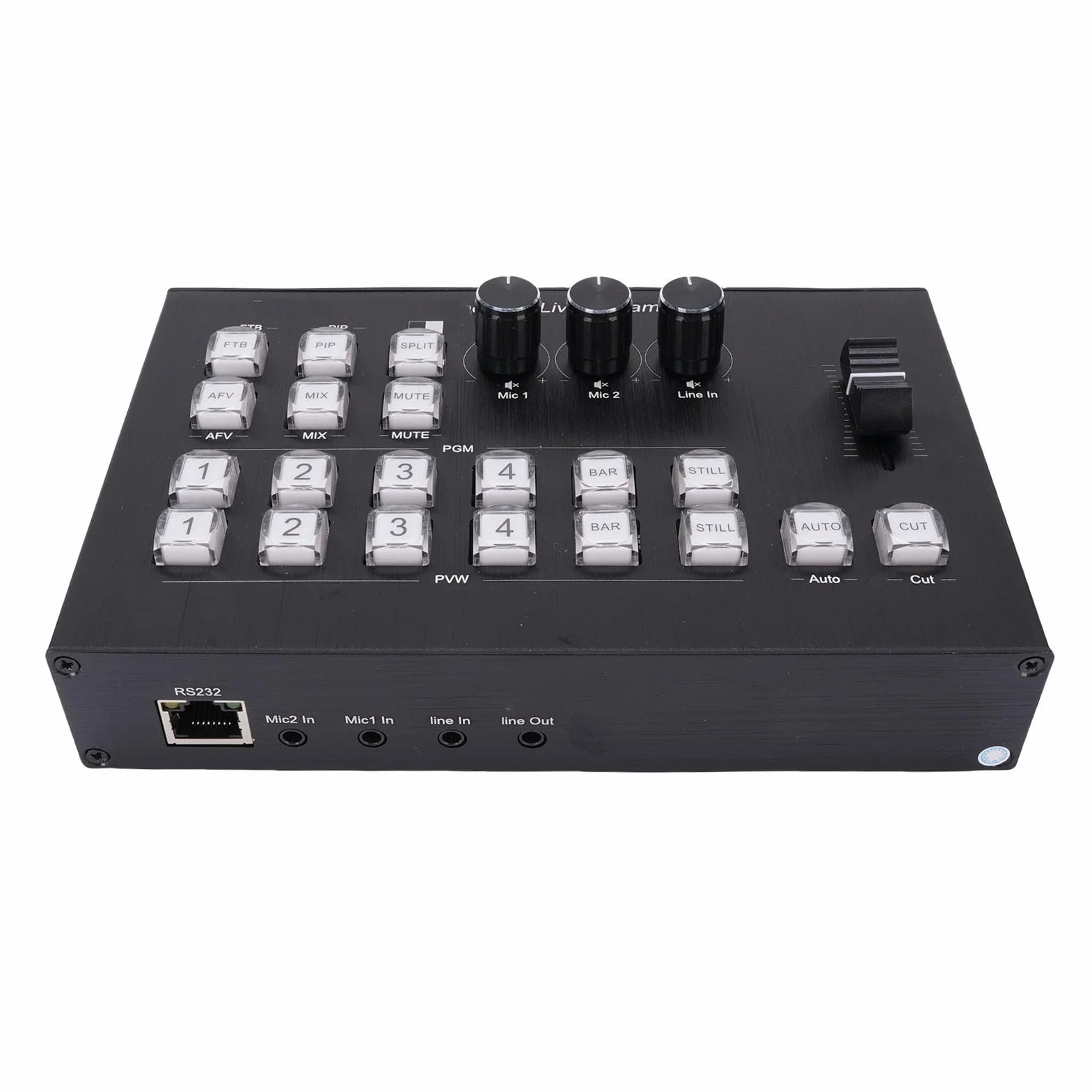 Miksera Wideo SDI HD Multimedia Live Streaming Video Switcher z 1-kierunkowym Wejściem SDI 3 Wejścia Multimedialne HD 2 Wyjścia Typ C USB3.0 (wtyczka UE)