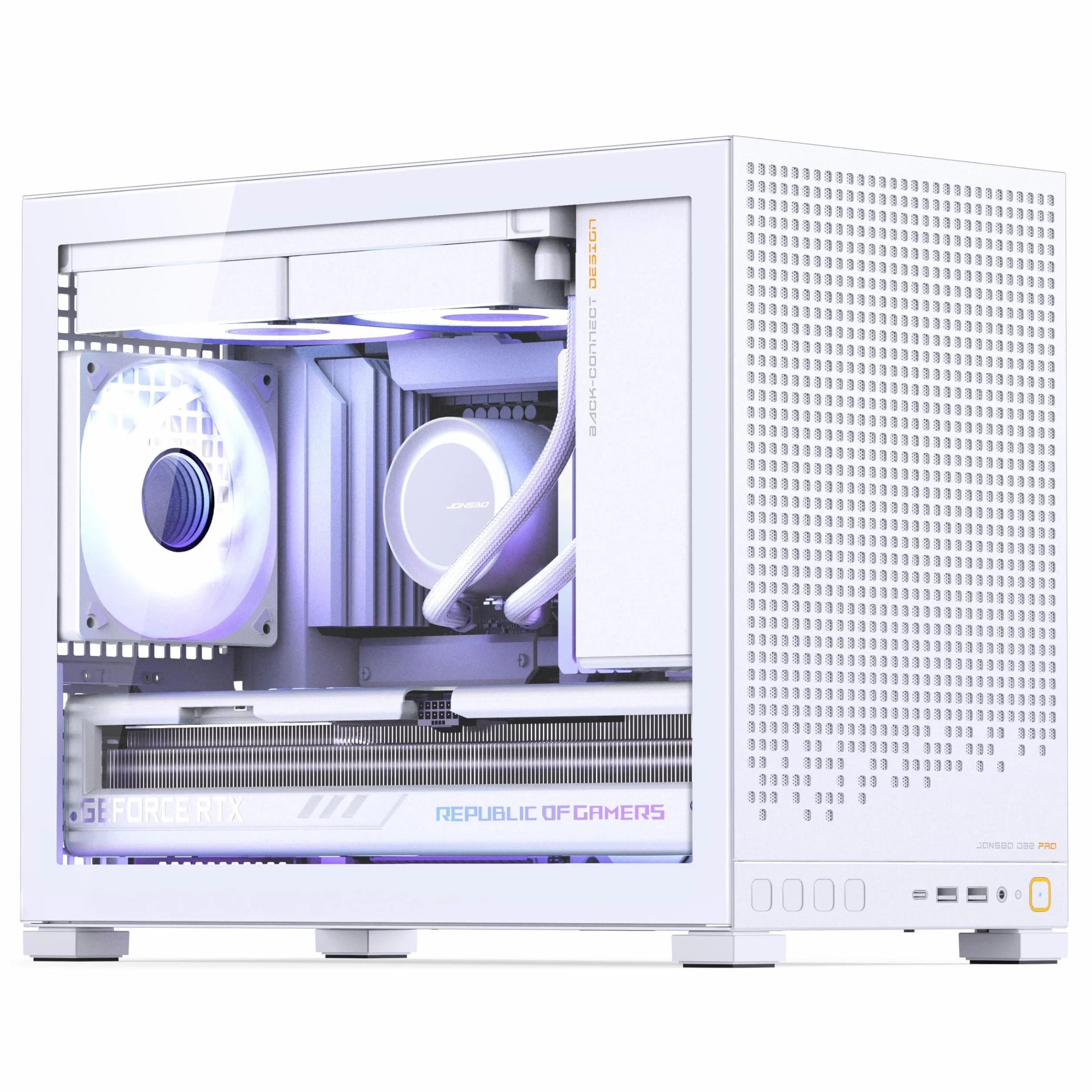 Jonsbo D32 PRO obudowa PC biała – kompaktowa obudowa mATX z obsługą Back-Connect, szkło hartowane, filtr kurzu i chłodzenie High-End