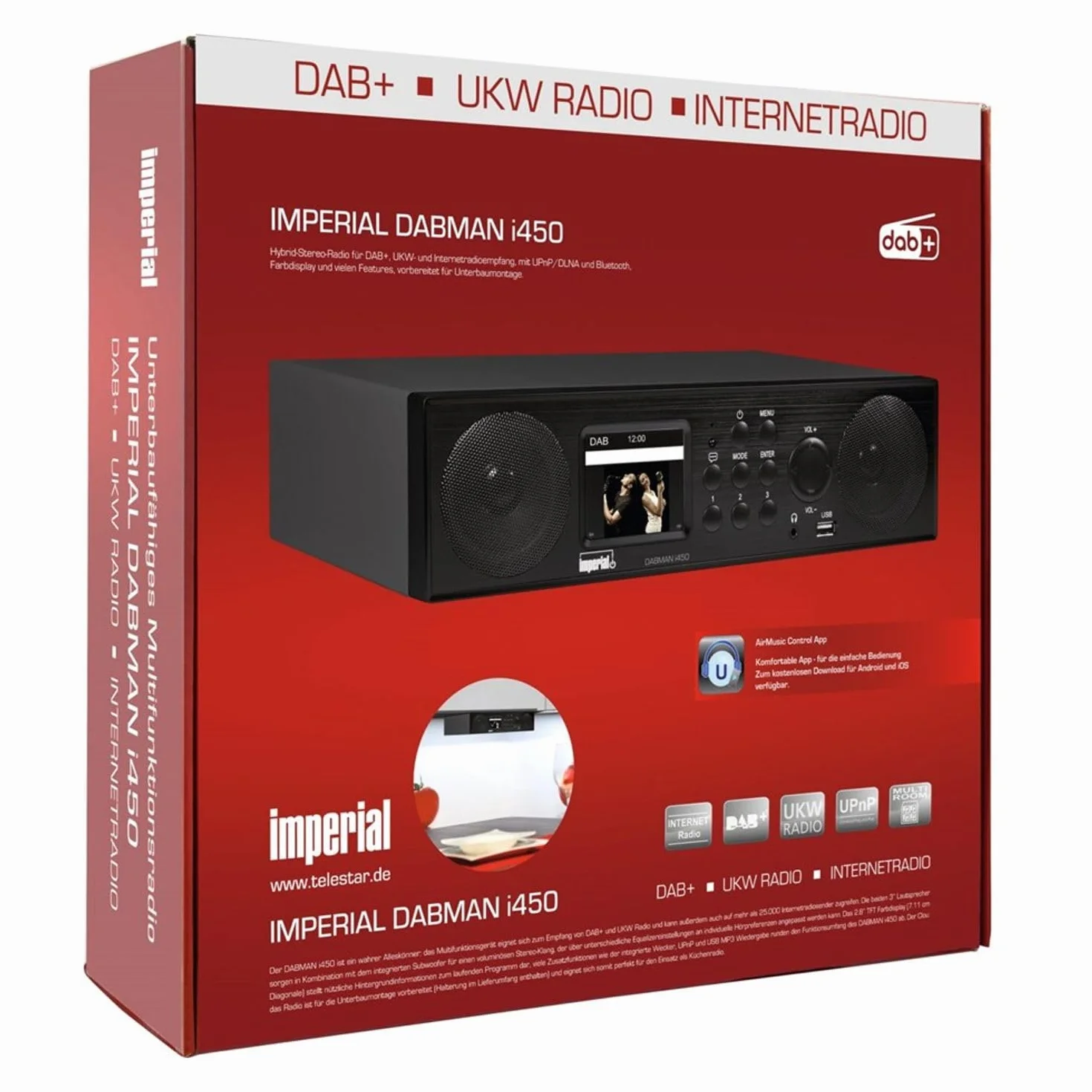 Imperial I450 22-245-00 Radio Kuchenne, Czarny, 29W