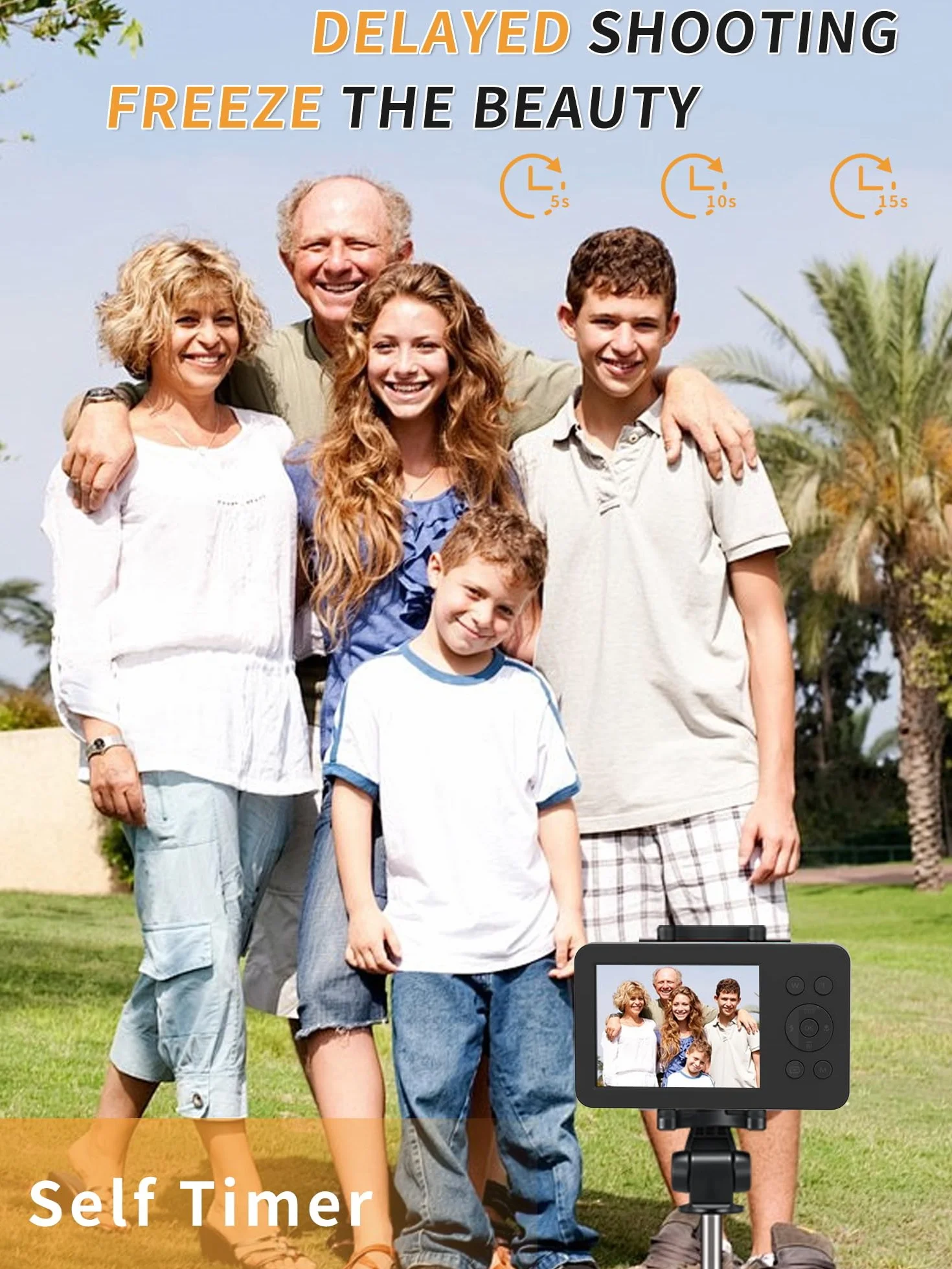 MUTRAIN Cyfrowa kamera punktowa i fotograficzna z lustrem, 1080p do ćwiczeń fotograficznych, czarny, X10, 32G