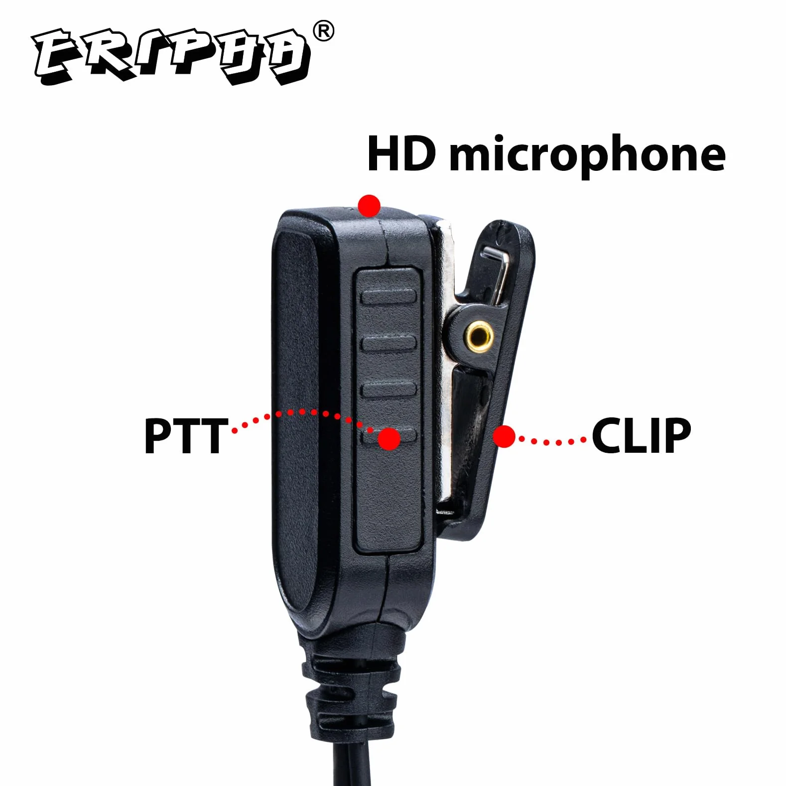 2-pinowa słuchawka Walkie Talkie w kształcie litery G, kompatybilna z UV-5R BF-F8HP BF-888S, Kenwood TK3230 z mikrofonem PTT, dwukierunkowy zestaw słuchawkowy radiowy (4 sztuki)