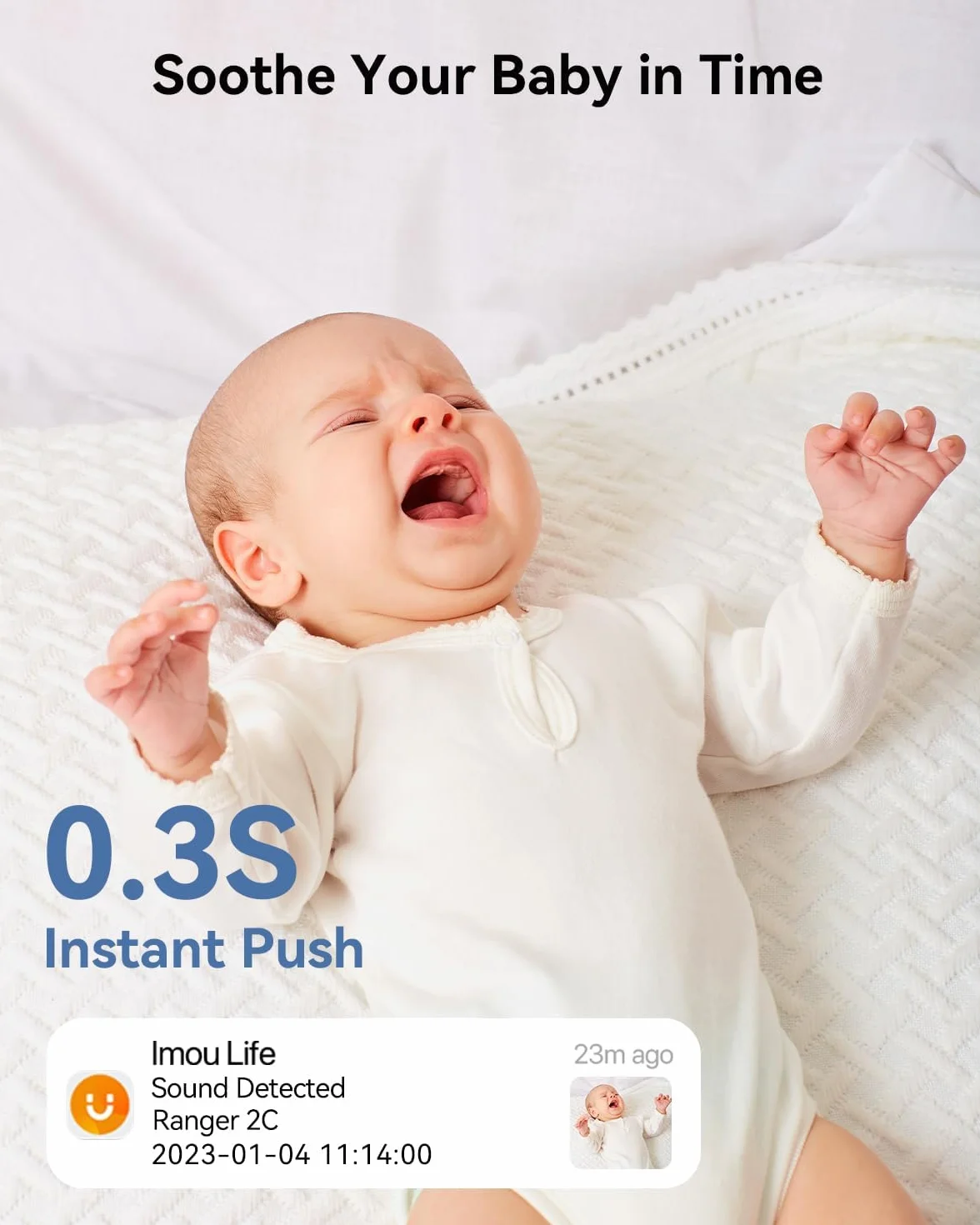Imou 2.5K (4MP) Kameraövervakning WiFi Inomhus 360 ° Kamera Ansluten Smartphone Människodetektering AI Smart Spårningssiren Tvåvägsljud Privat läge Kompatibel Alexa för Baby/Husdjur