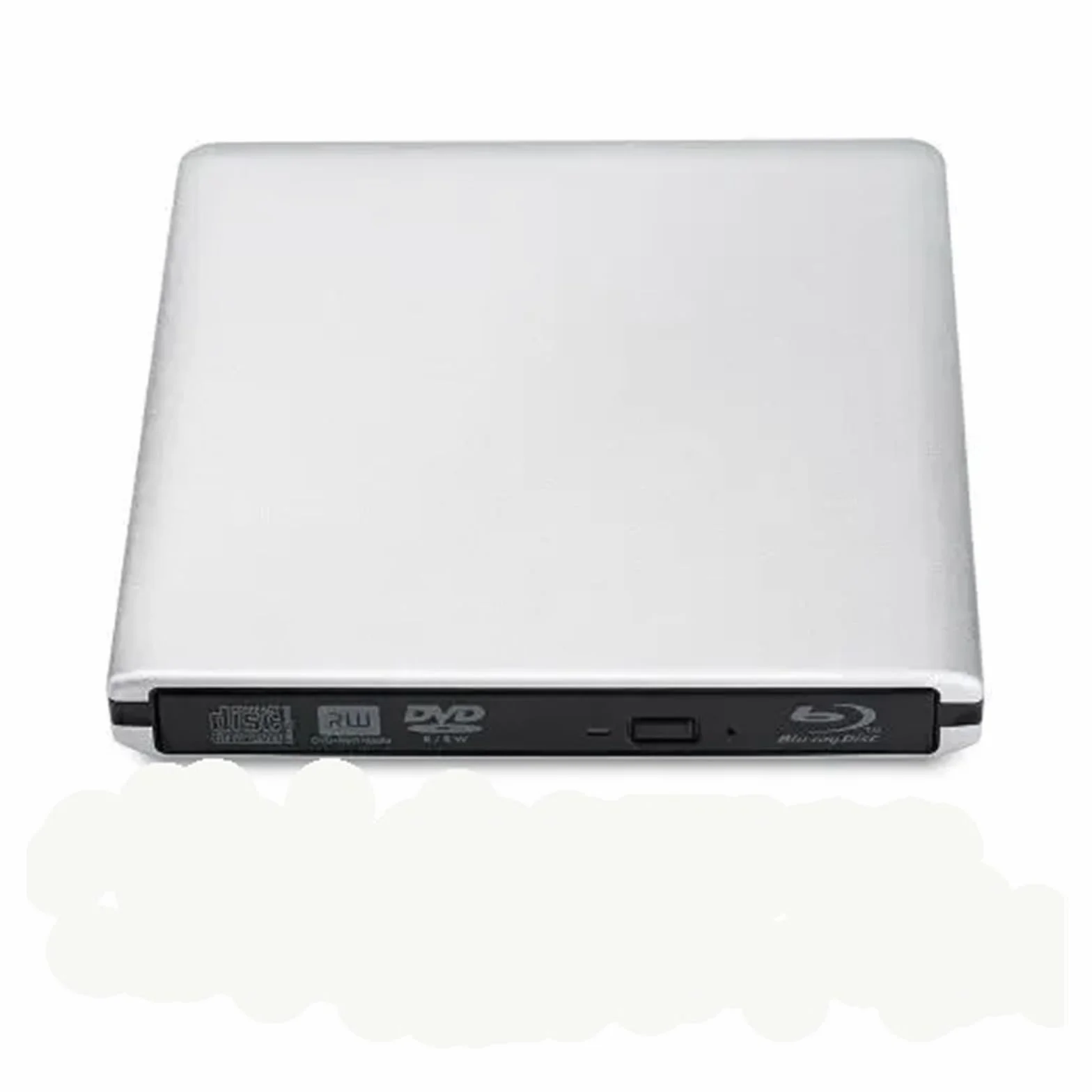 Odtwarzacz DVD, Nagrywarka Blu-Ray Zewnętrzny napęd optyczny DVD USB3.0 Odtwarzacze 3D Czytnik(Silver,4K Burning)