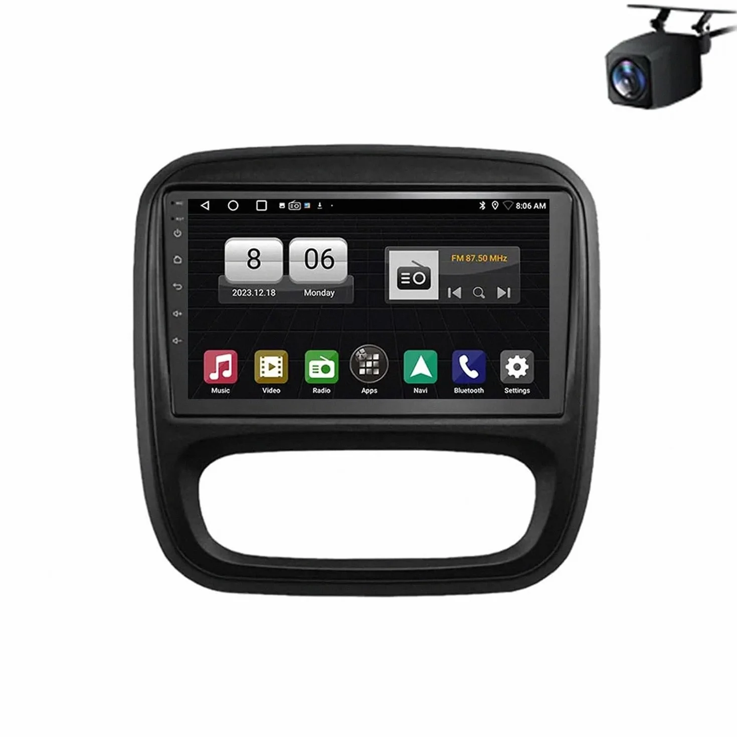 Radio Samochodowe Z Ekranem Dotykowym dla Voiture Renault Trafic 3 Opel Vivaro B 2014-2022 9 Inches Android 15 Wyświetlacz Samochodowy Steering Wheel Controls Dla, 8 Core 6G+128G