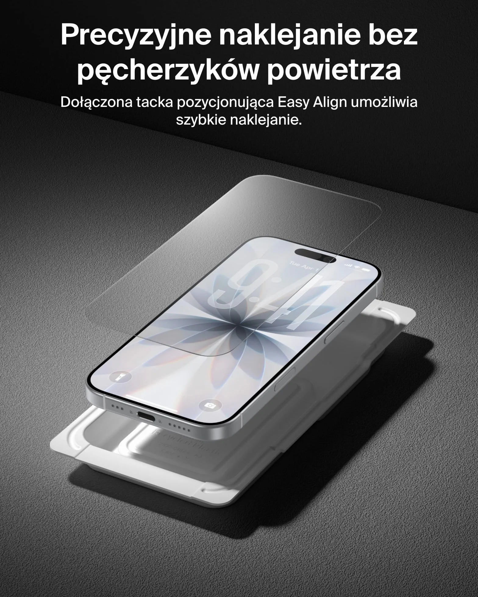 Belkin ScreenForce UltraGlass 2 Powlekane Szkło Ochronne do Telefonów iPhone 17 i iPhone 16 Pro, Odporne na Zarysowania, Twardość 9H, Cienkie, Nakładanie Bez Pęcherzyków, Ochrona Całego Ekranu