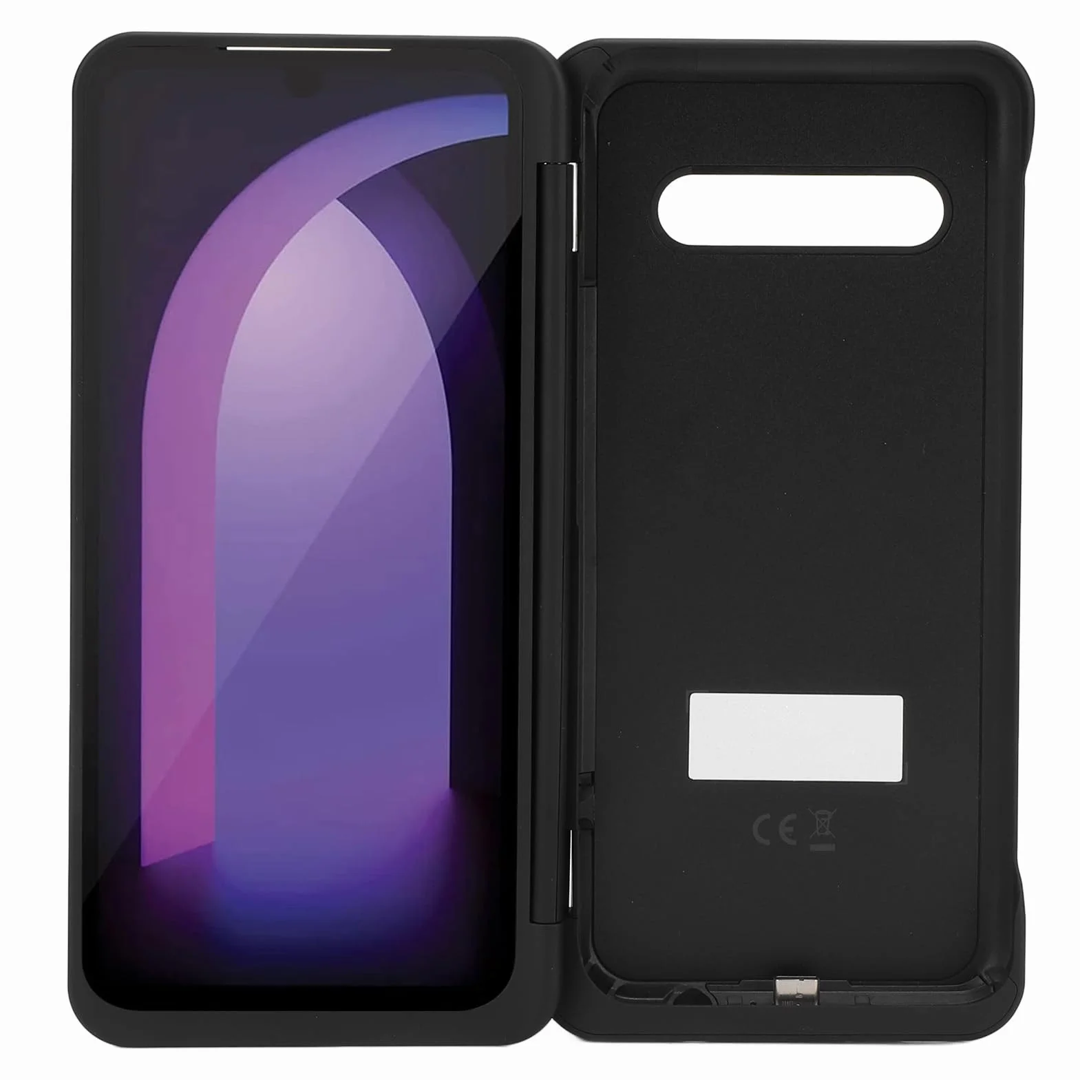 Sxhlseller Etui na Telefon z Dwoma Ekranami, Składana, Odpinana Obudowa z Dwoma Ekranami, Zamiennik Obudowy Telefonu z z Magnetycznym Adapterem Typu C, dla V60 dla 5G LM V605N